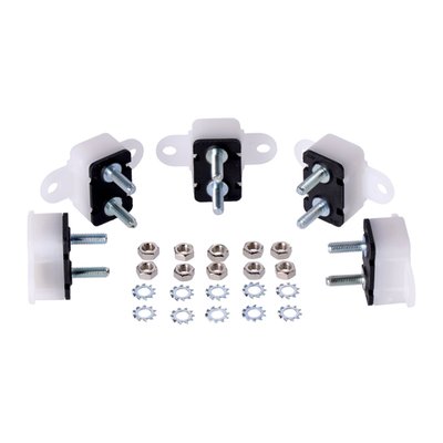 With dual mount tabs & plastic housing. Automatic re-set. With 10-32" (4.76mm in diameter) threaded poles with nuts included. This is an automatic resetting circuit breaker, the fuse system as used in many pre-2000 H-D models for decades. When triggered it will, after some time, automatically re-set itself. Great for use in many stock or custom applications.