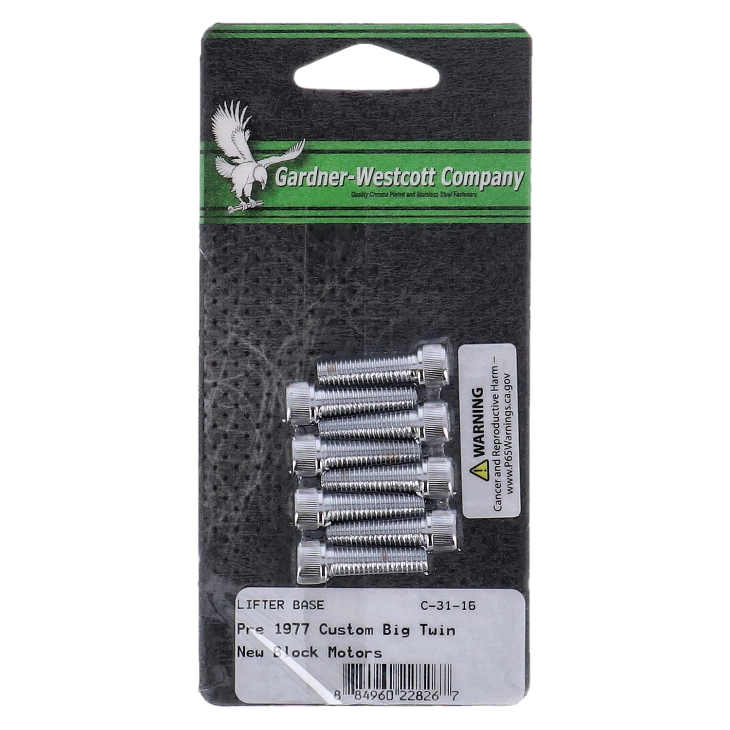GW, tappet block mount kit. Allenhead, Chrome