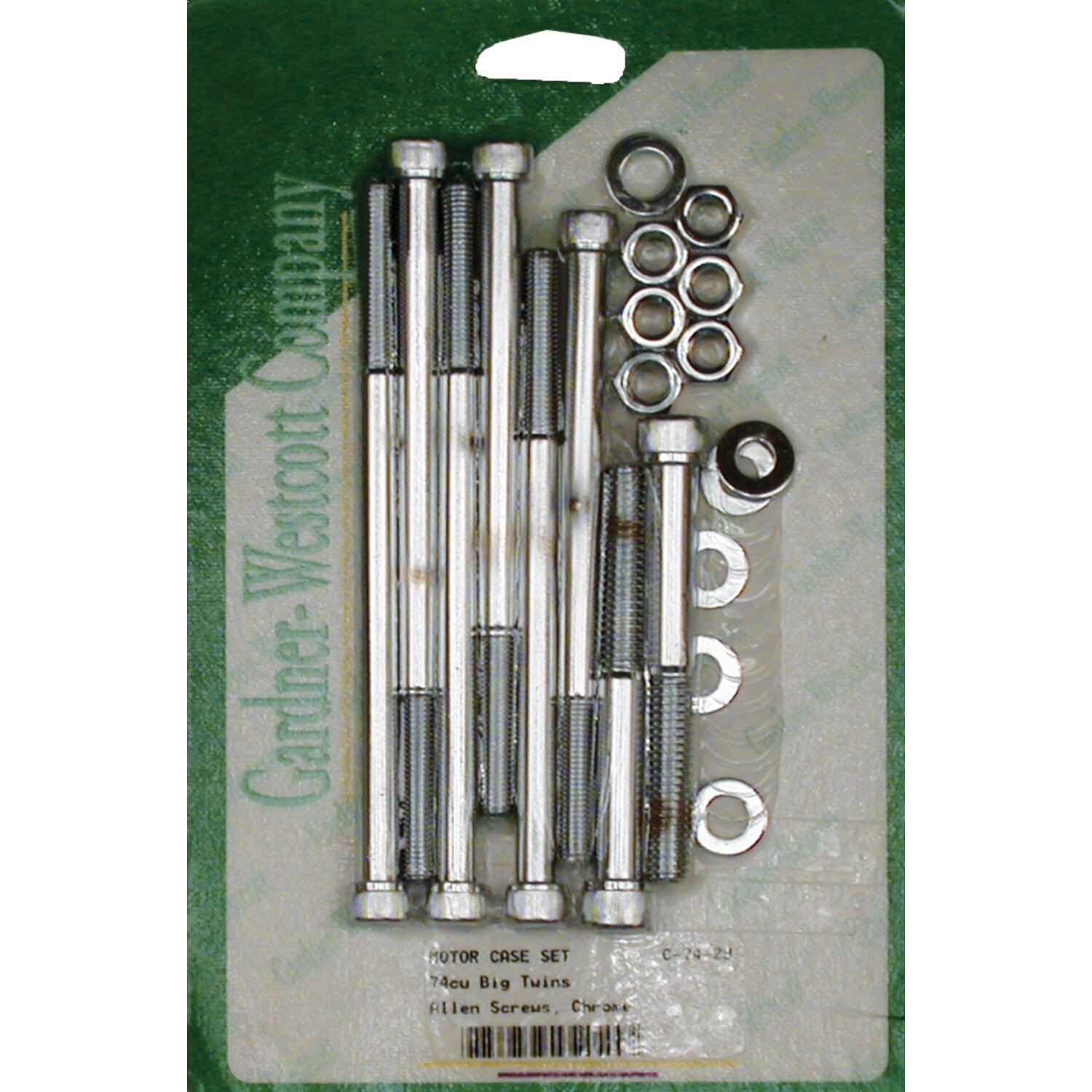 Crankcase bolt kit, allen, Chrome