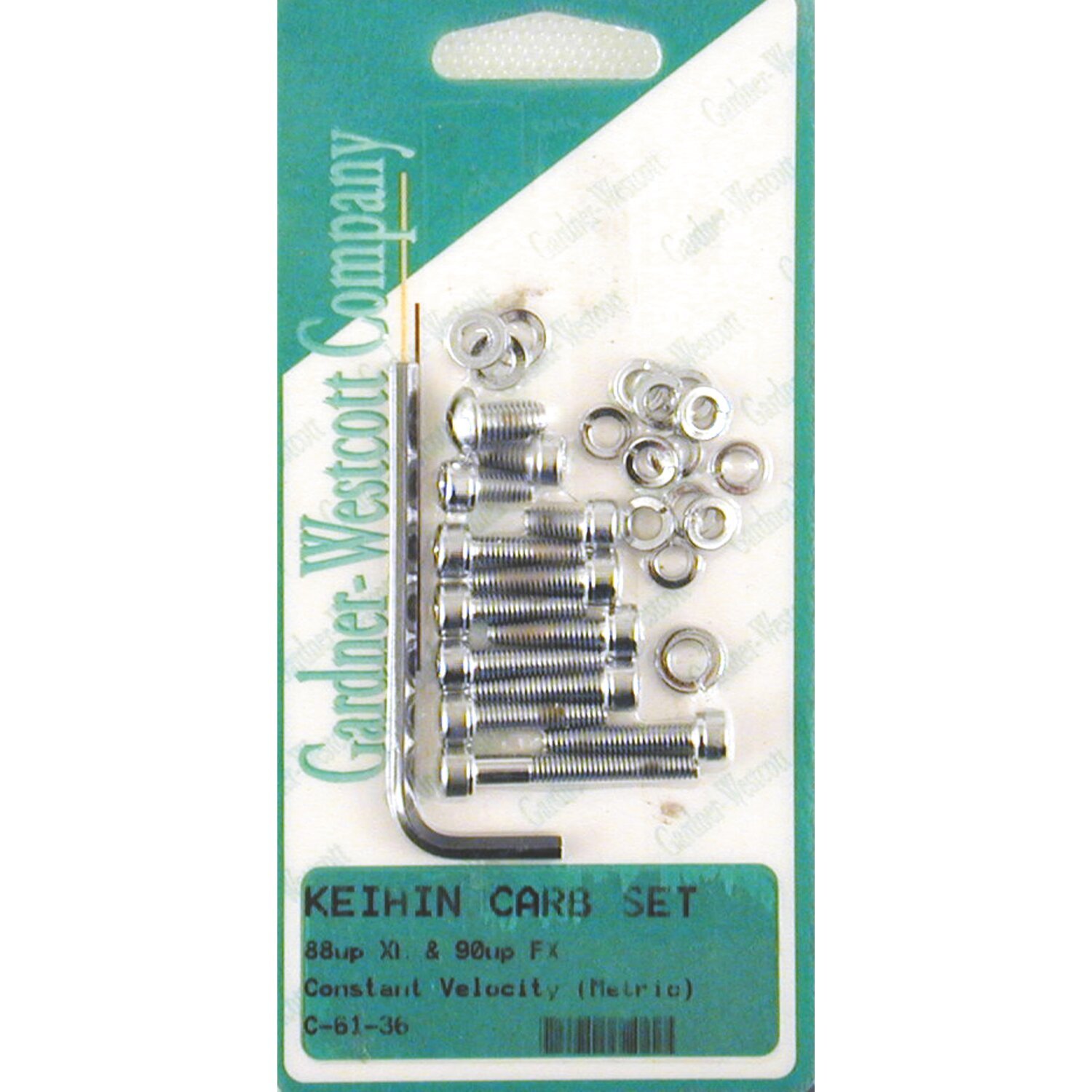 GW, Keihin CV floatbowl mount kit. Chrome allen, Silver