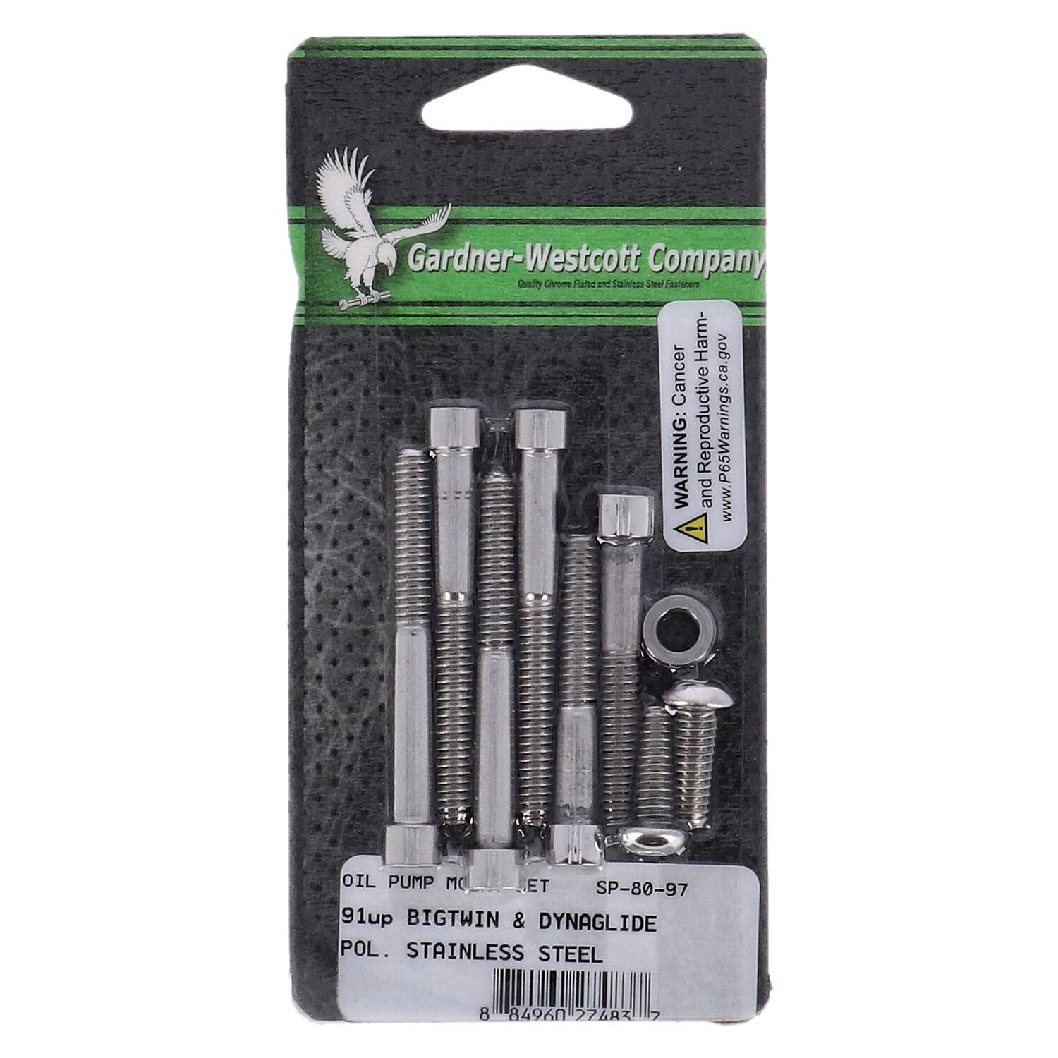 Oil pump mount kit, pol. ss allen, Polished