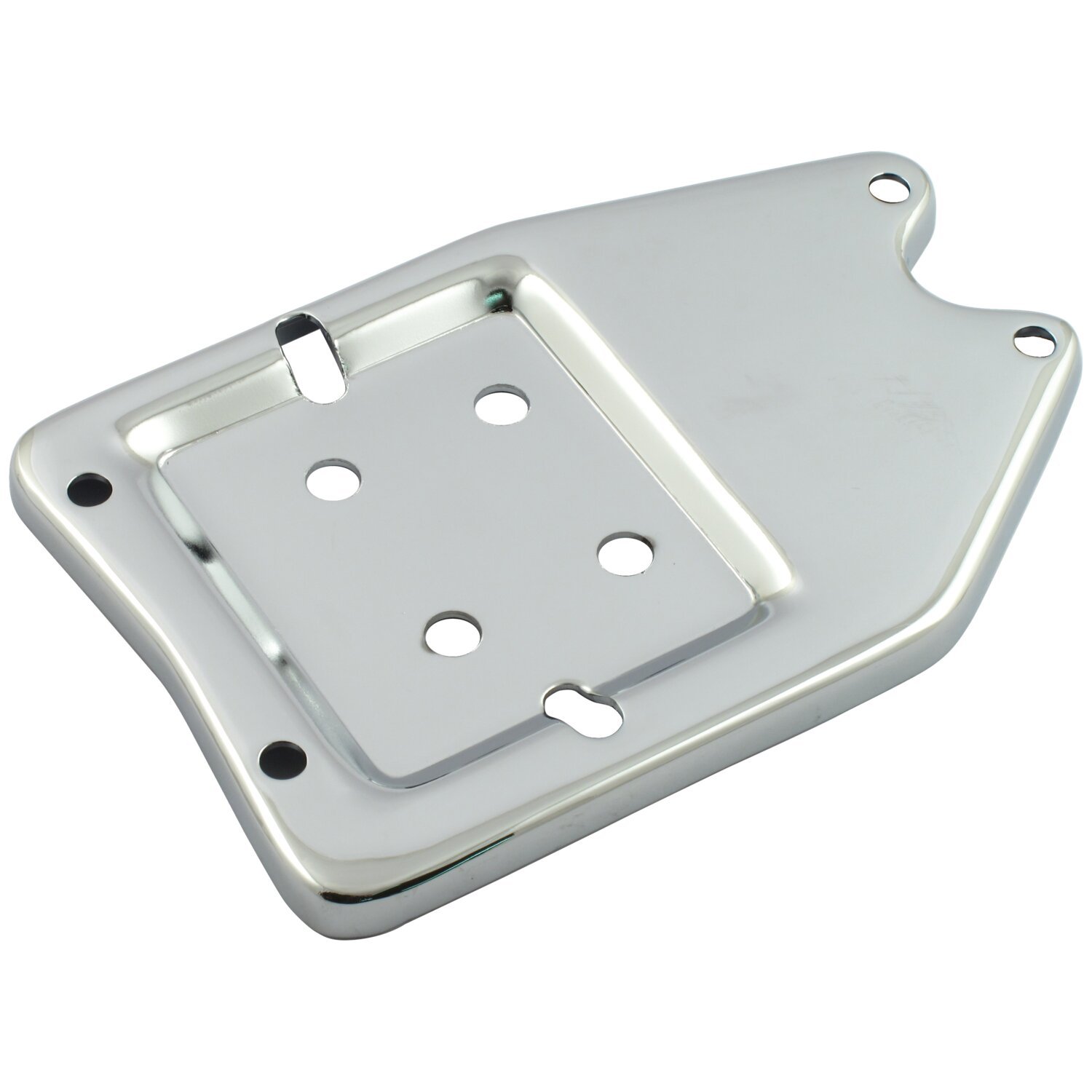 Battery carrier tray, 6-volt, Chrome