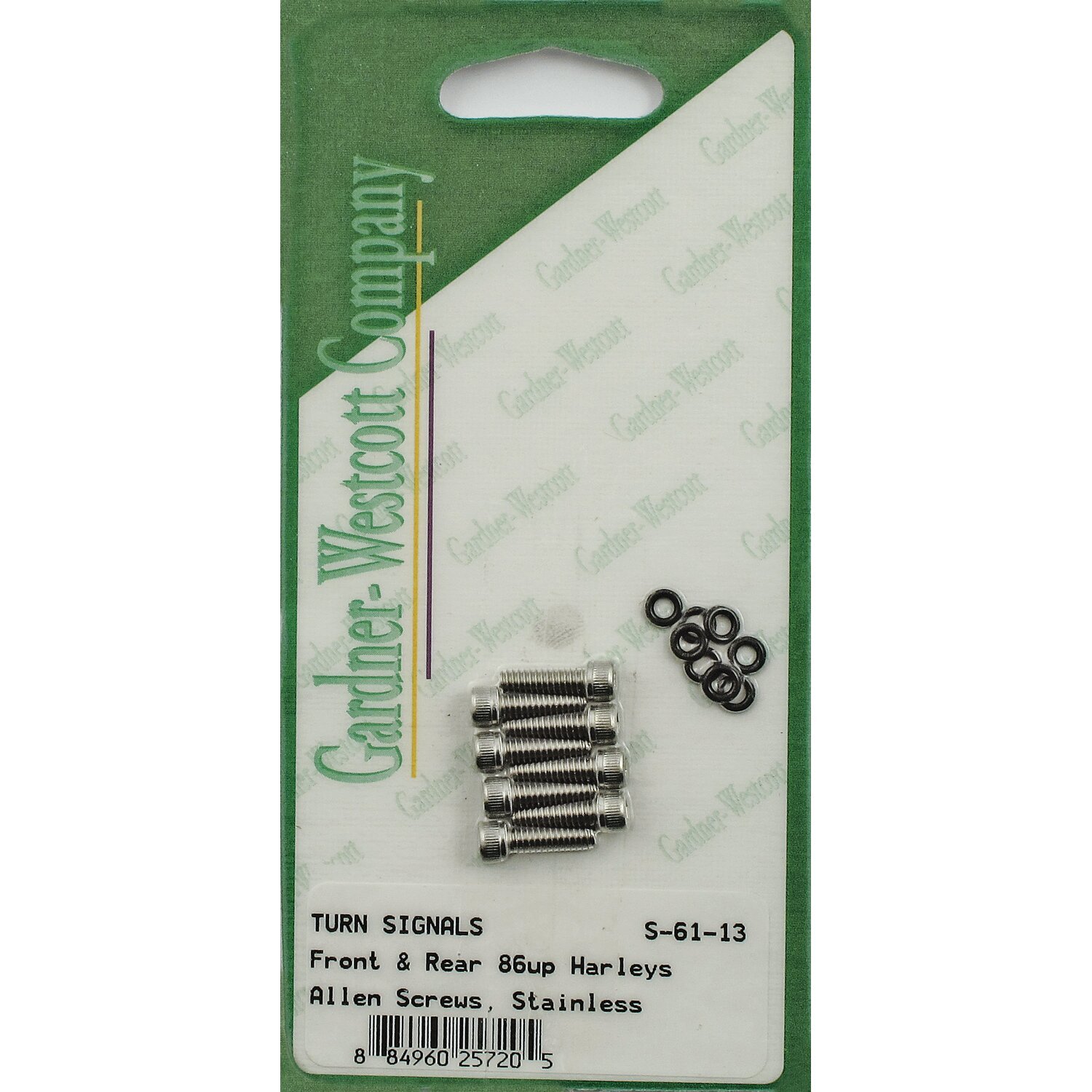 GW, turn signal lens mount kit, stainless allen, Polished