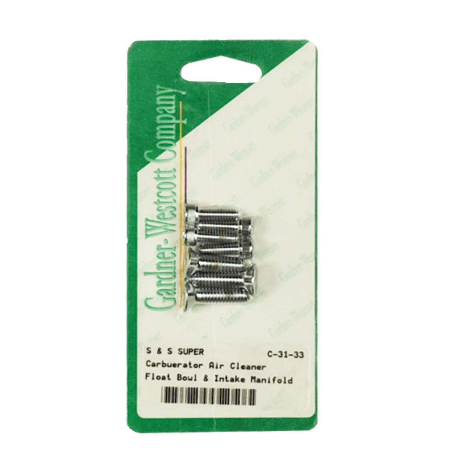 Gardner-Wescott, S&S carb & filter bolt kit. Allen head