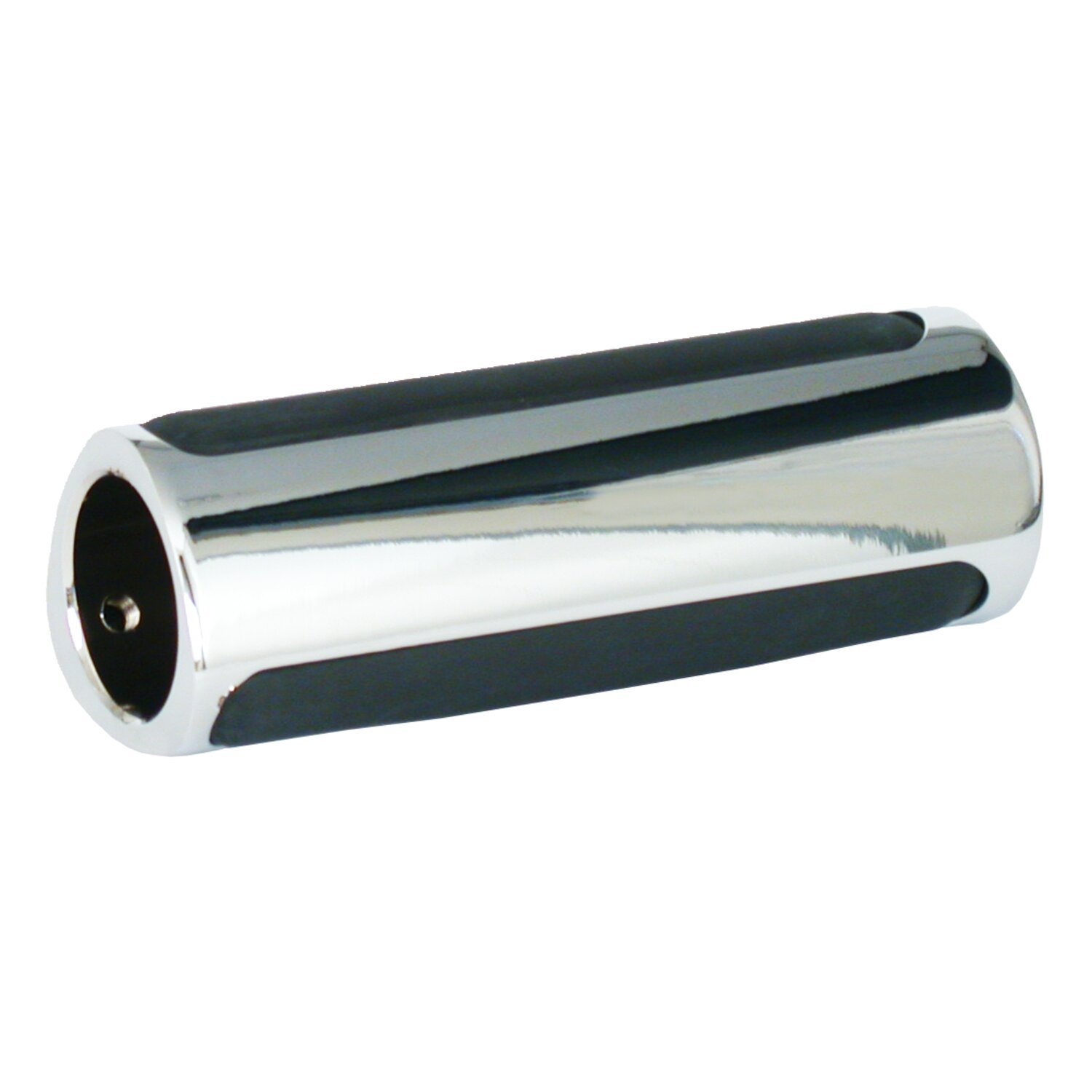 Handlebar grip set, Slim Jim, Black, Chrome