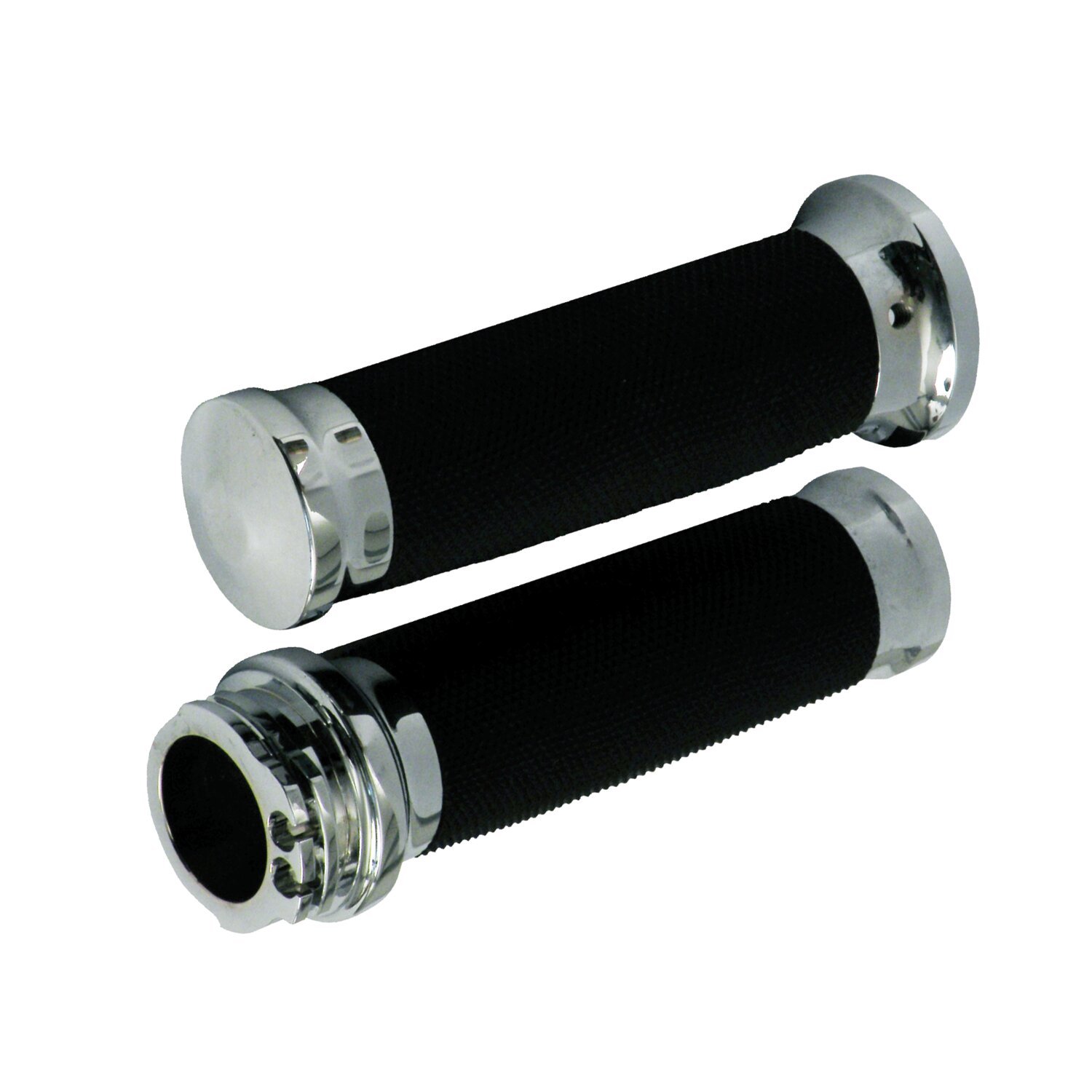 Battlenight throttle grips set, Silver, Chrome