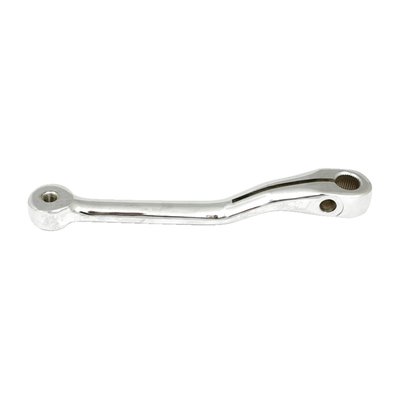 With splines. Chrome plated replacement outer shift arm. 
OEM replacement reference 34606-71. 
