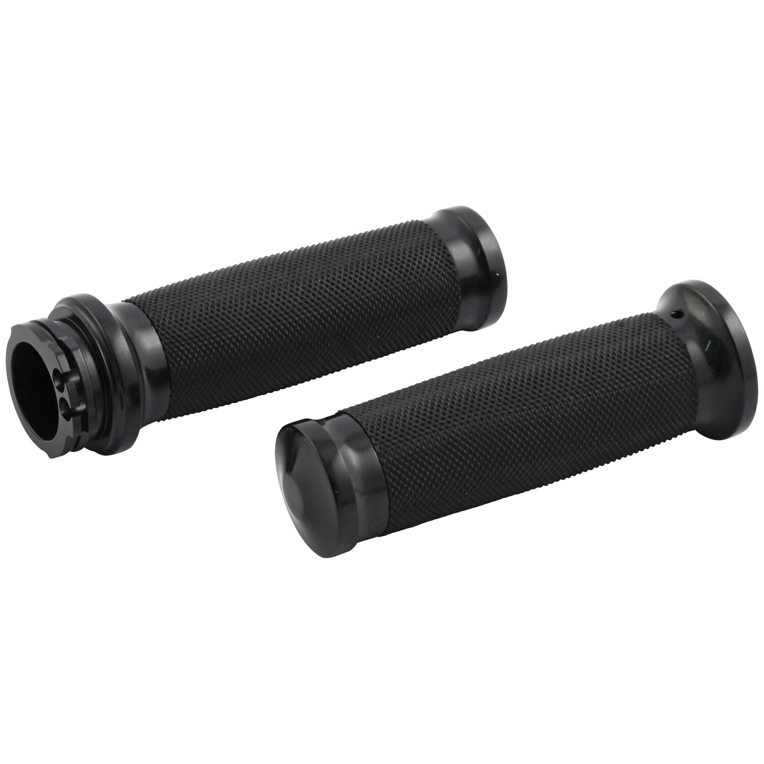 Handlebar grip set, Caliber, Black, Matte
