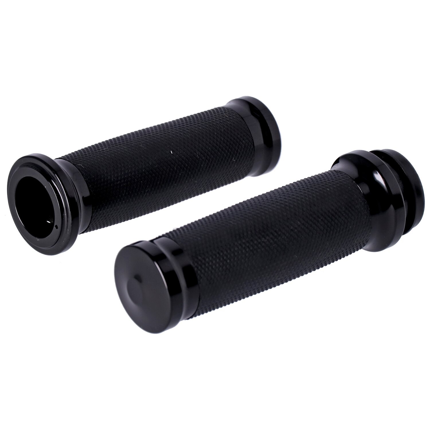 Handlebar grip set, Caliber, Black, Gloss