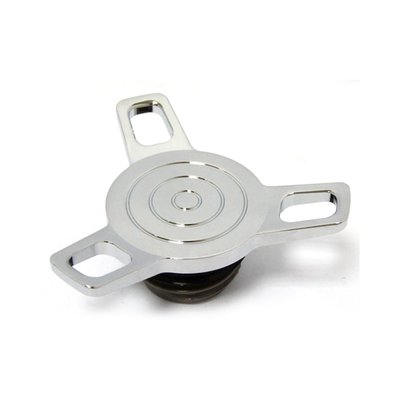 Chrome; aluminum; vented; right side; right hand threaded