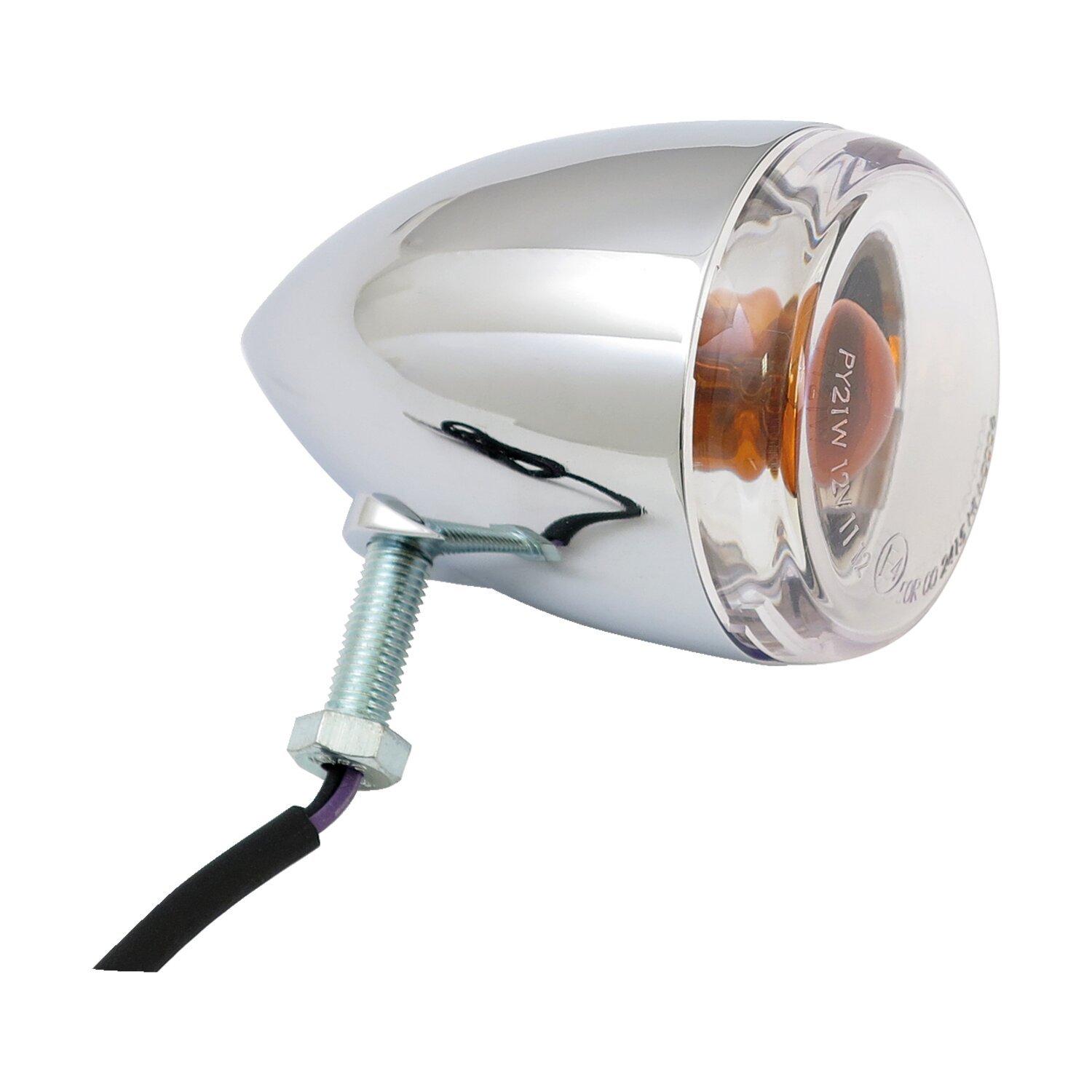 Late-style turn signal assembly. Rear, Chrome