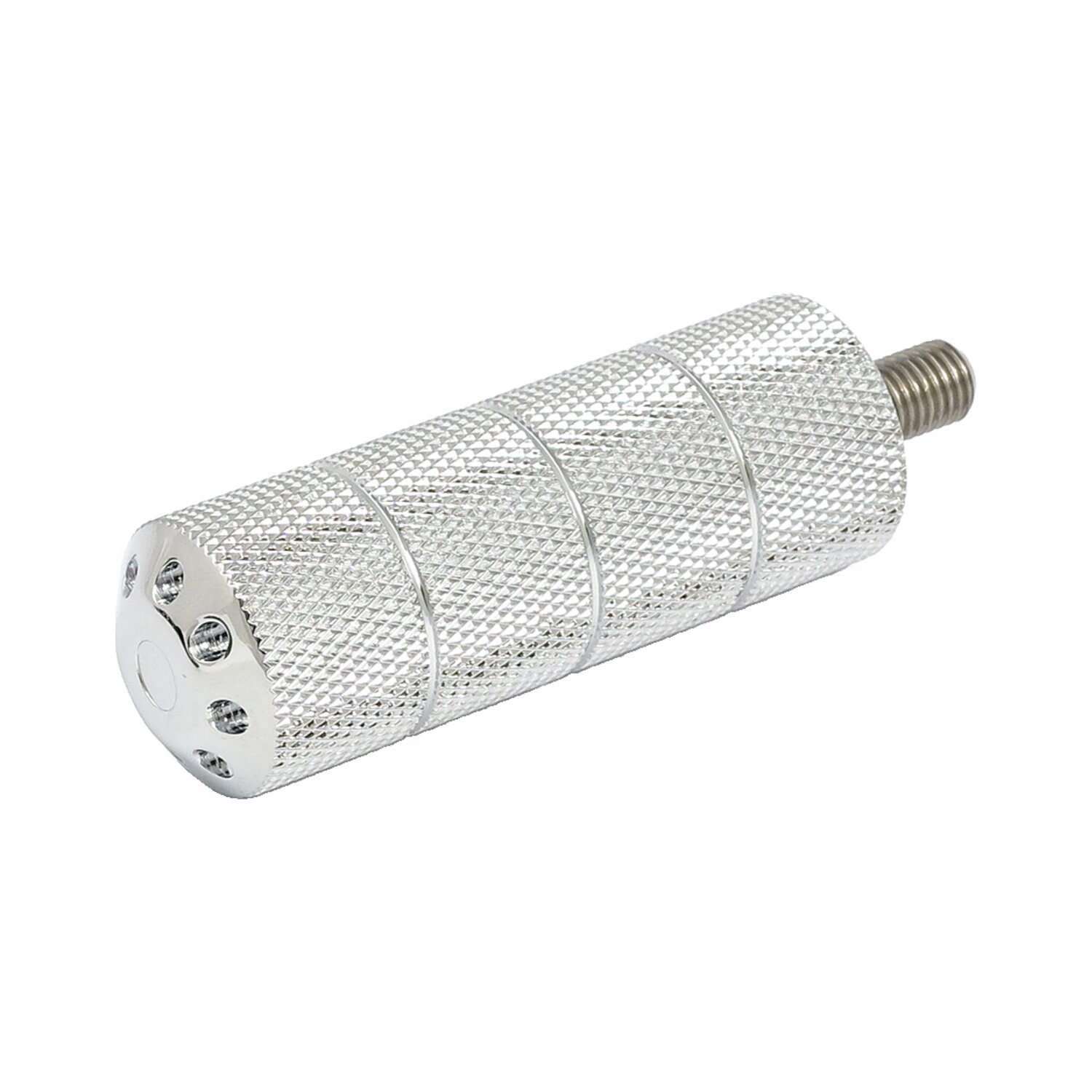 Bomber, shift/brake peg set. knurled, Chrome