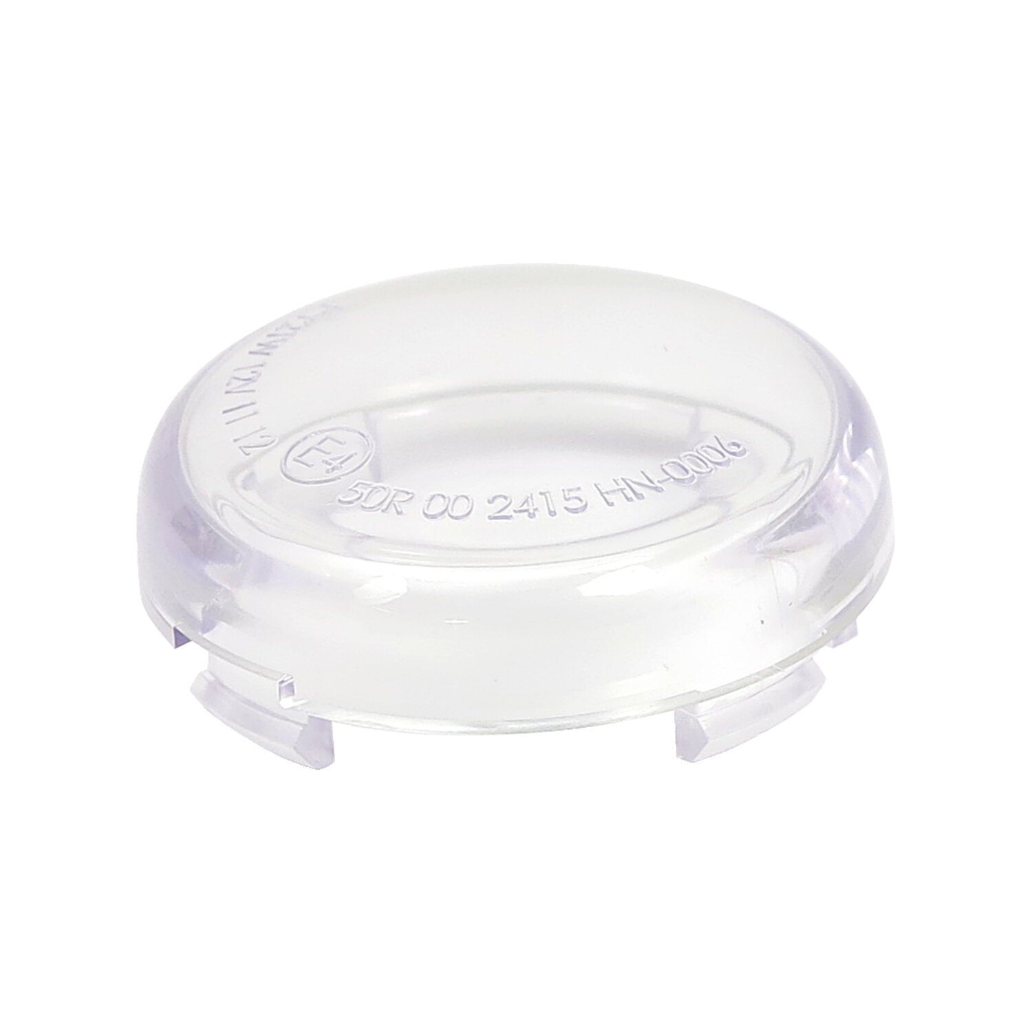 Turn signal lens bullet, White, Clear