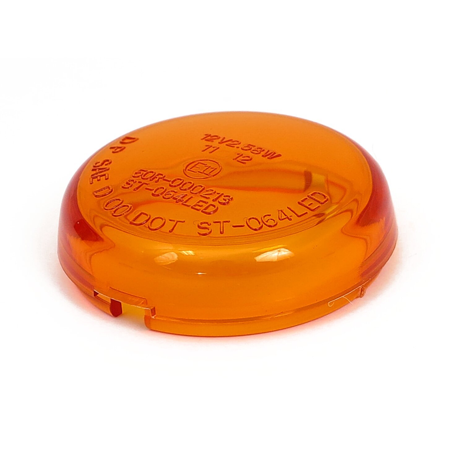 Turn signal lens bullet, amber