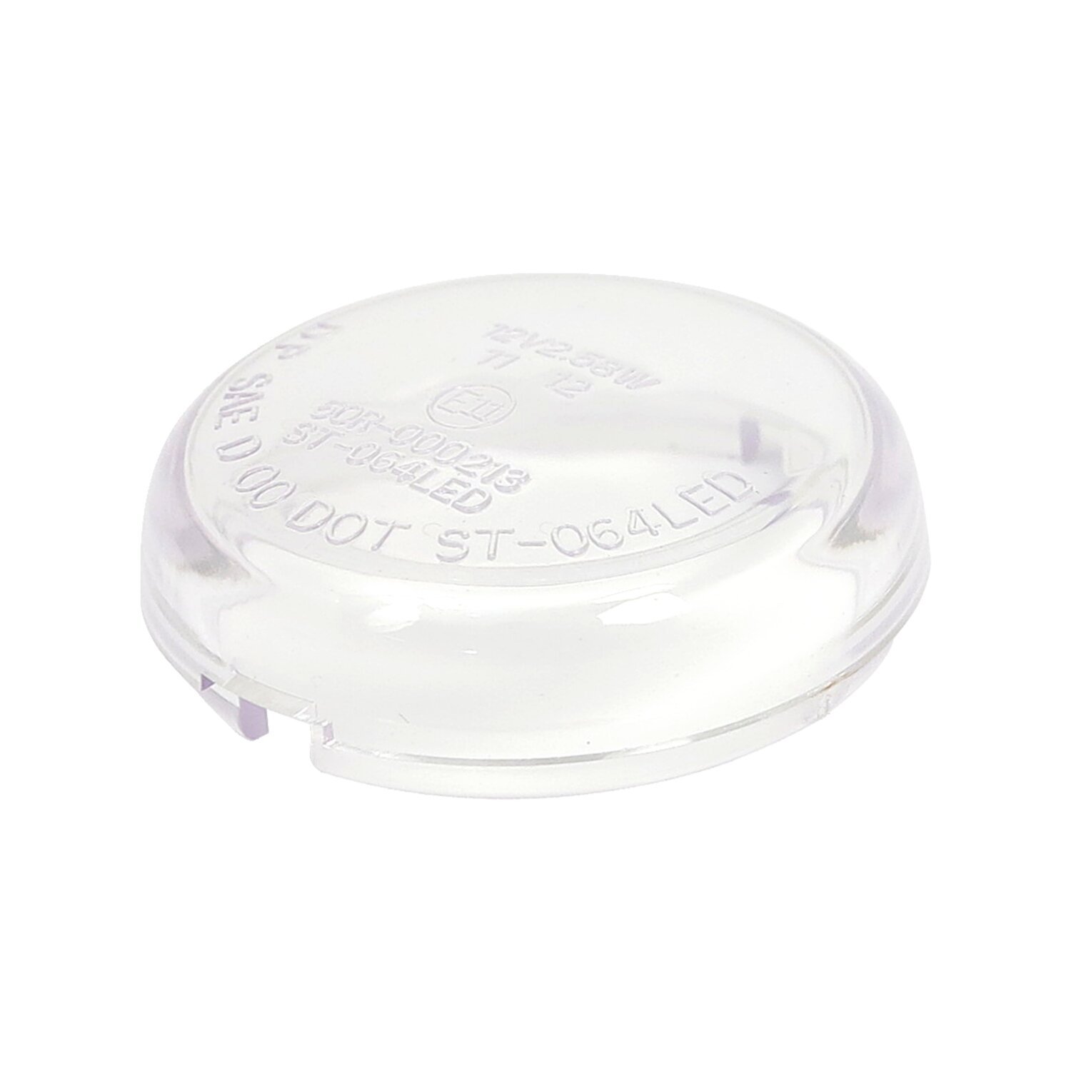 Turn signal lens bullet, White, Clear