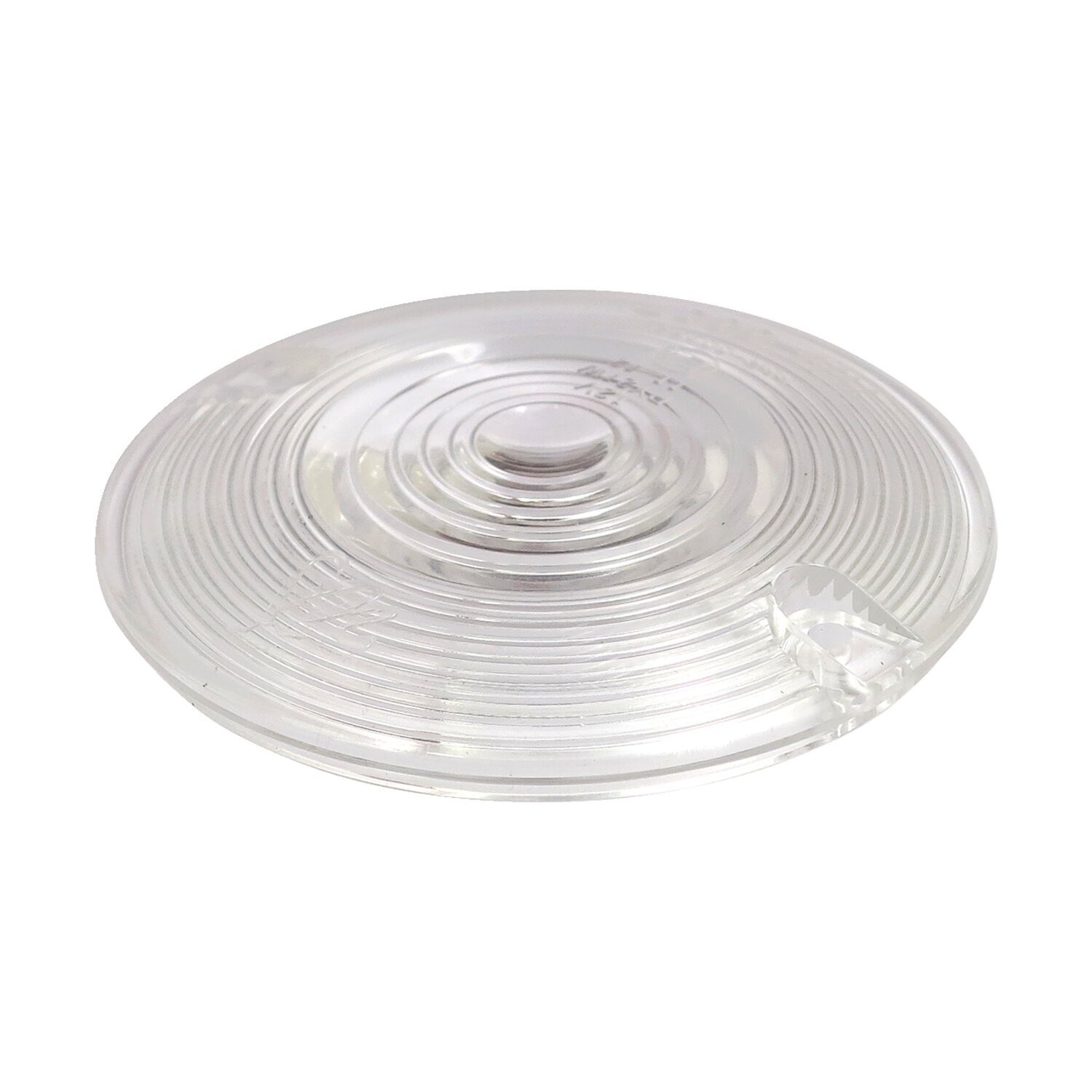 Replacement turn signal lens. flat lens, White, Clear