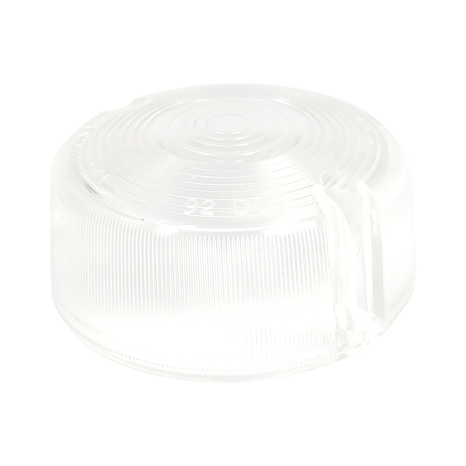 Turn signal domed lens, White, Clear