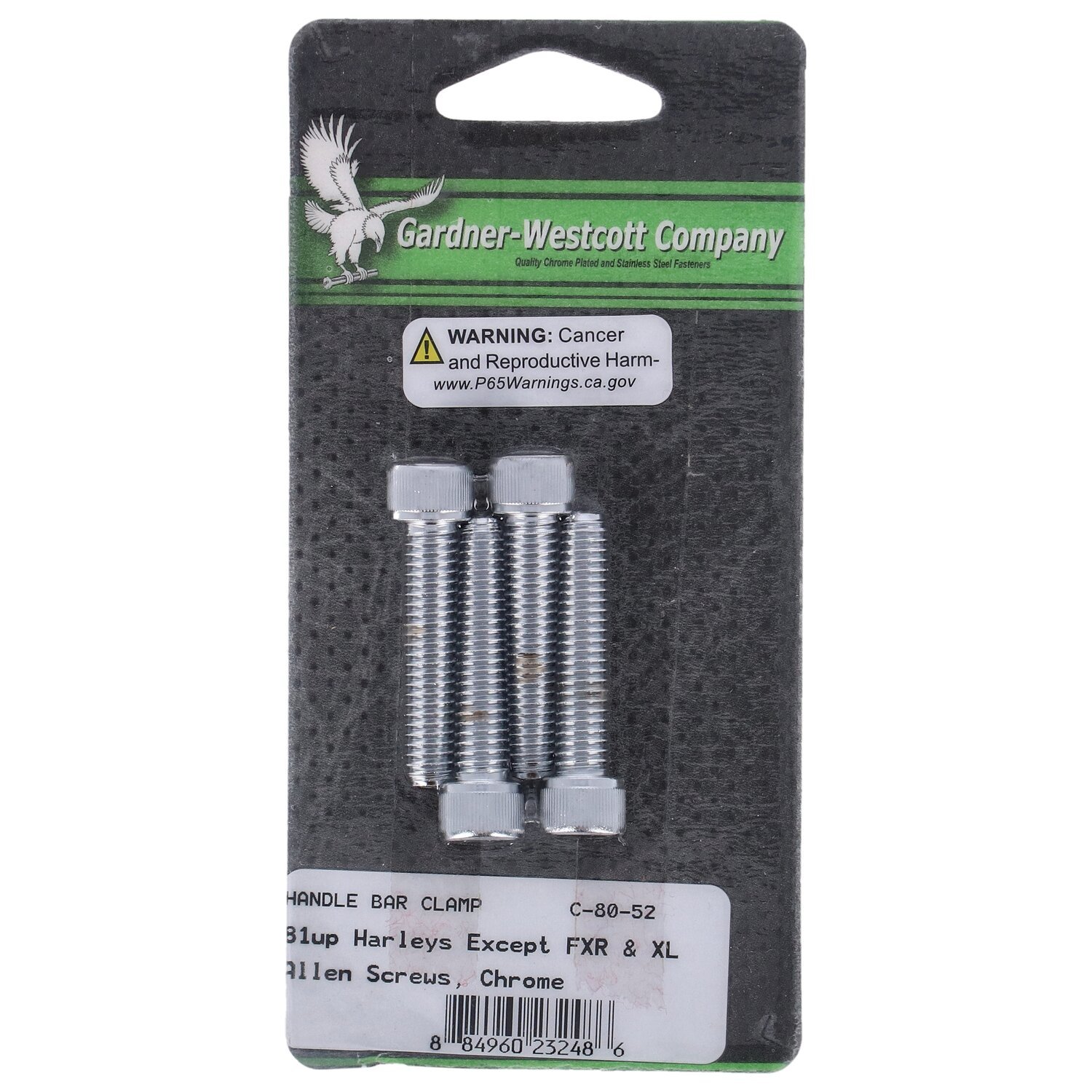 Allen bolt upper h/b clamp kit, Chrome