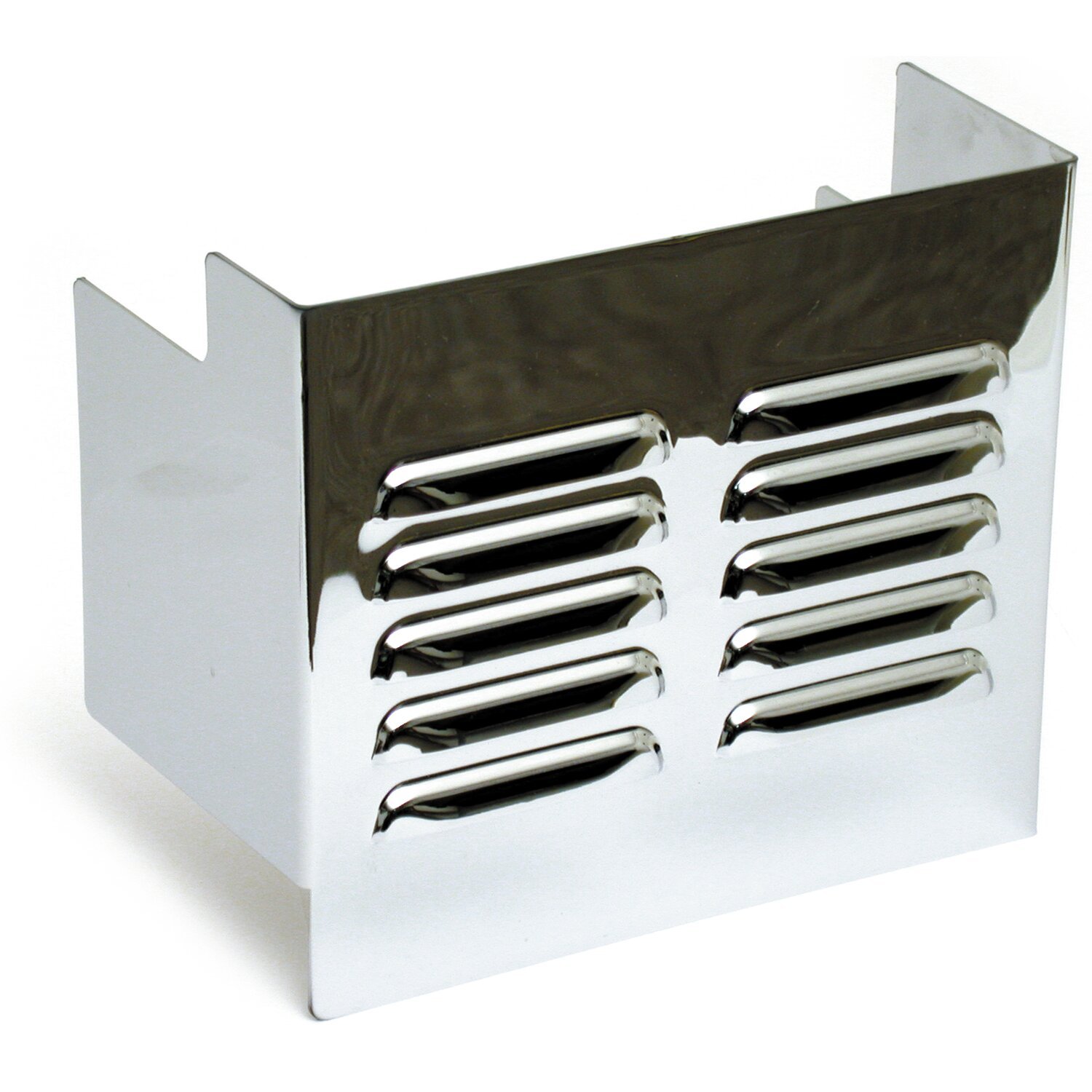 Battery side cover, louvered, Chrome
