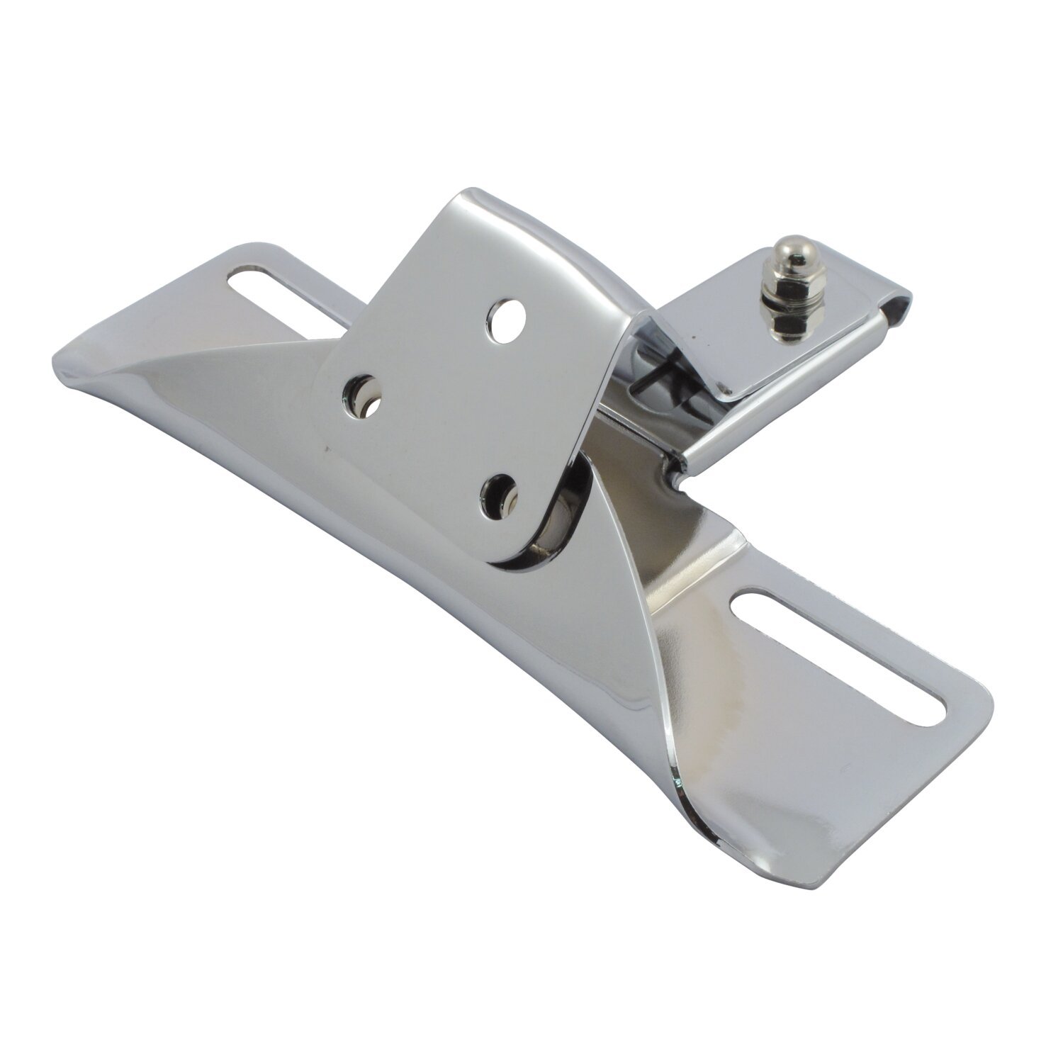 License plate bracket OEM style, 3-hole, Chrome