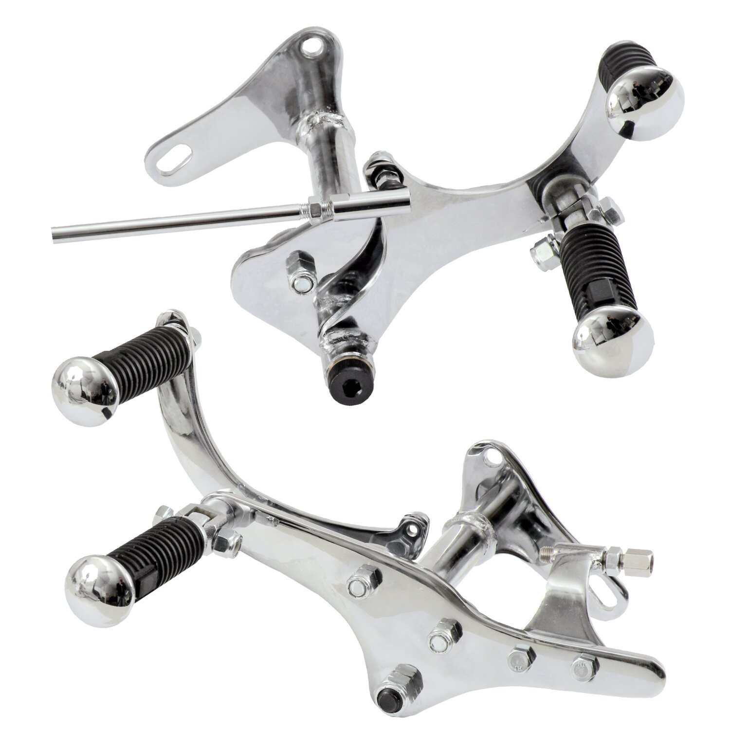 54-74 XL Sportster forward control kit, Chrome