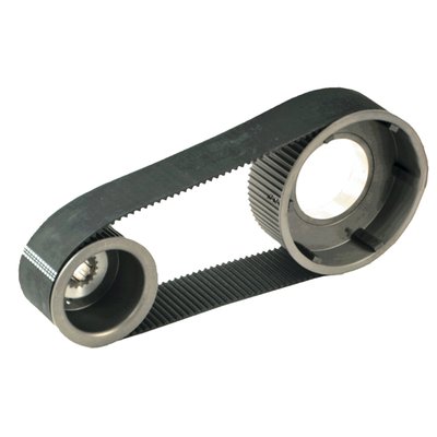 Kickstart only. The 76-47 drive ratio will give you a slightly higher ratio than stock. All stock 4-speed clutch components can be re-used in this belt drive kit. Made from 3596-T6 aluminum that is cast and machined in-house by BDL to insure perfect quality, everytime. Excellent wear characteristics and like all open drives, easy access. Will handle up to and including the brute power of high performance custom Big Bore and/or stroker motors with ease. Comes with Aramid friction plates for maximum performance under extreme heat conditions. 

Note: Will not fit early Panhead models with the tapered sprocket shaft, fits 55-up splined sprocket shafts only. 
Note: See 506920 for the replacement 3" 144t. 8mm pitch belt.