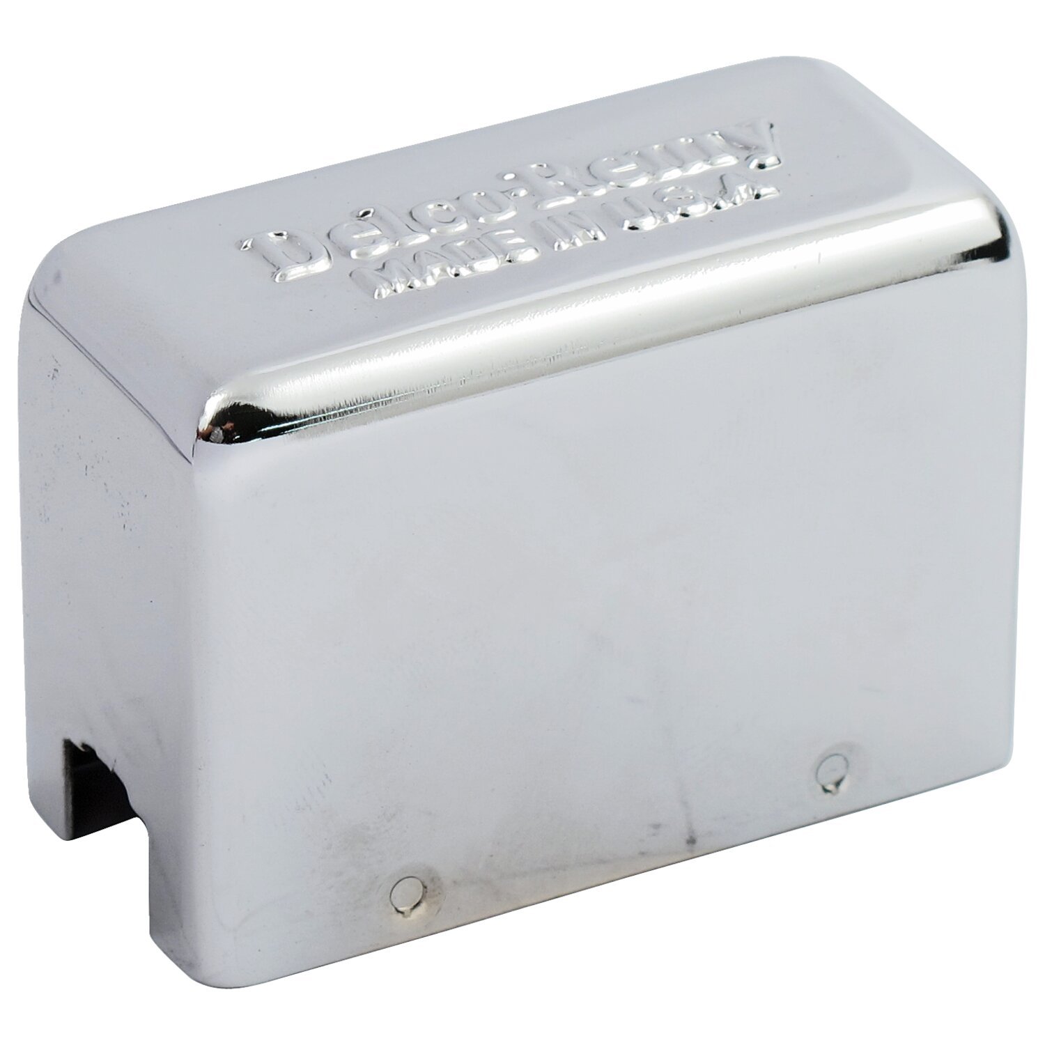 Delco-Remy regulator relay cover 3-post, Chrome