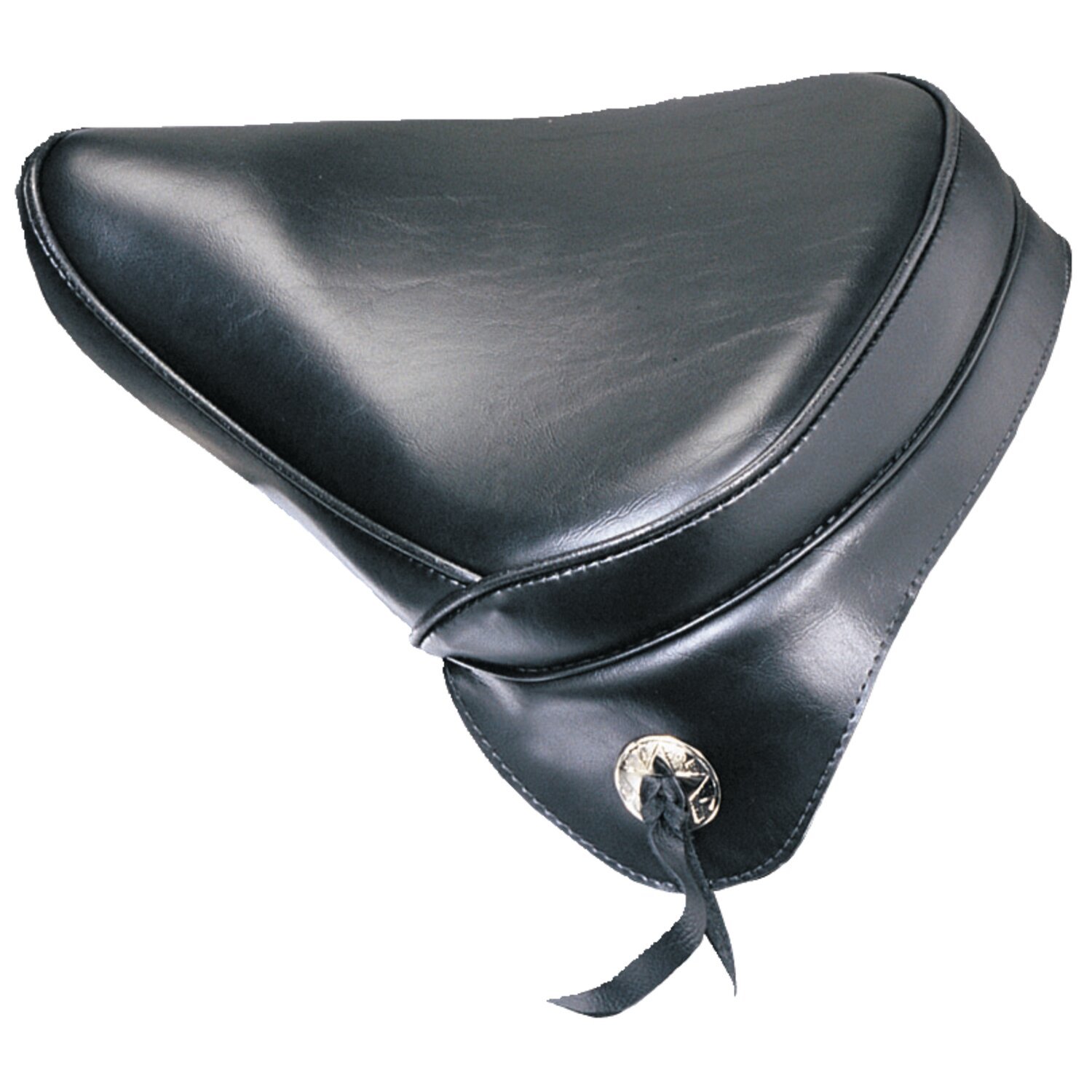 LePera, spring mounted solo seat. Skirt & conchos, Black