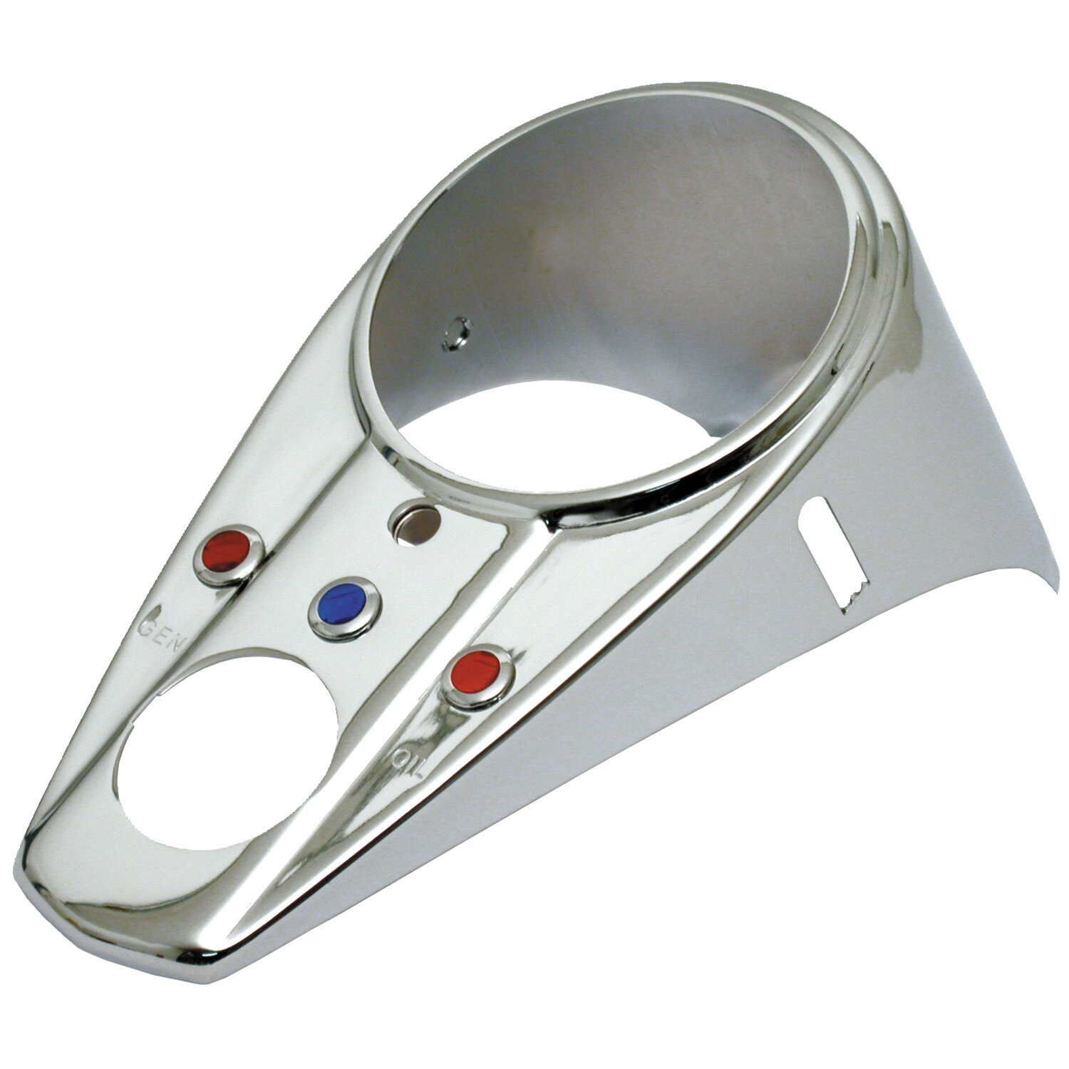 62-67 style 3-light dash cover, Chrome
