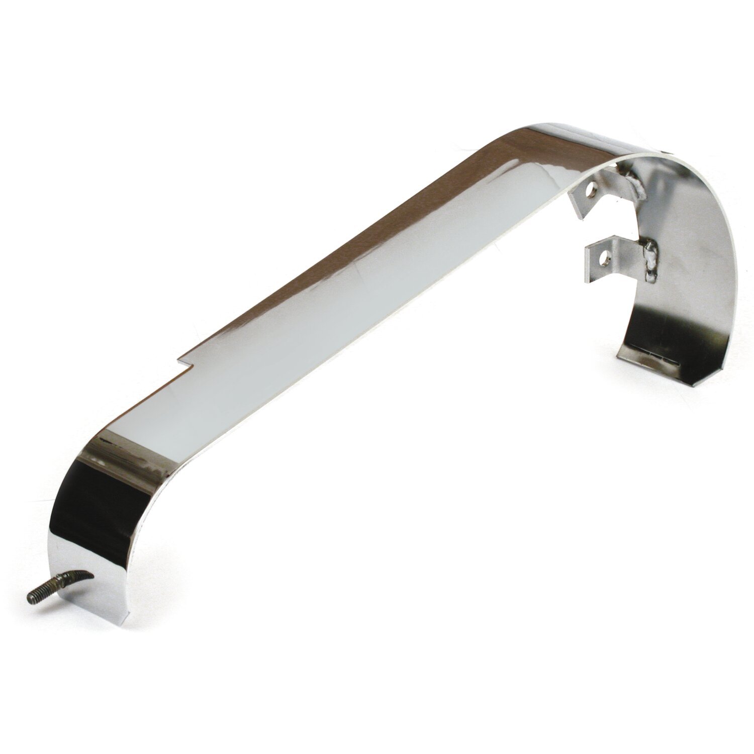 Belt shroud, for 3" open primary belt drive, Unpainted, Chrome