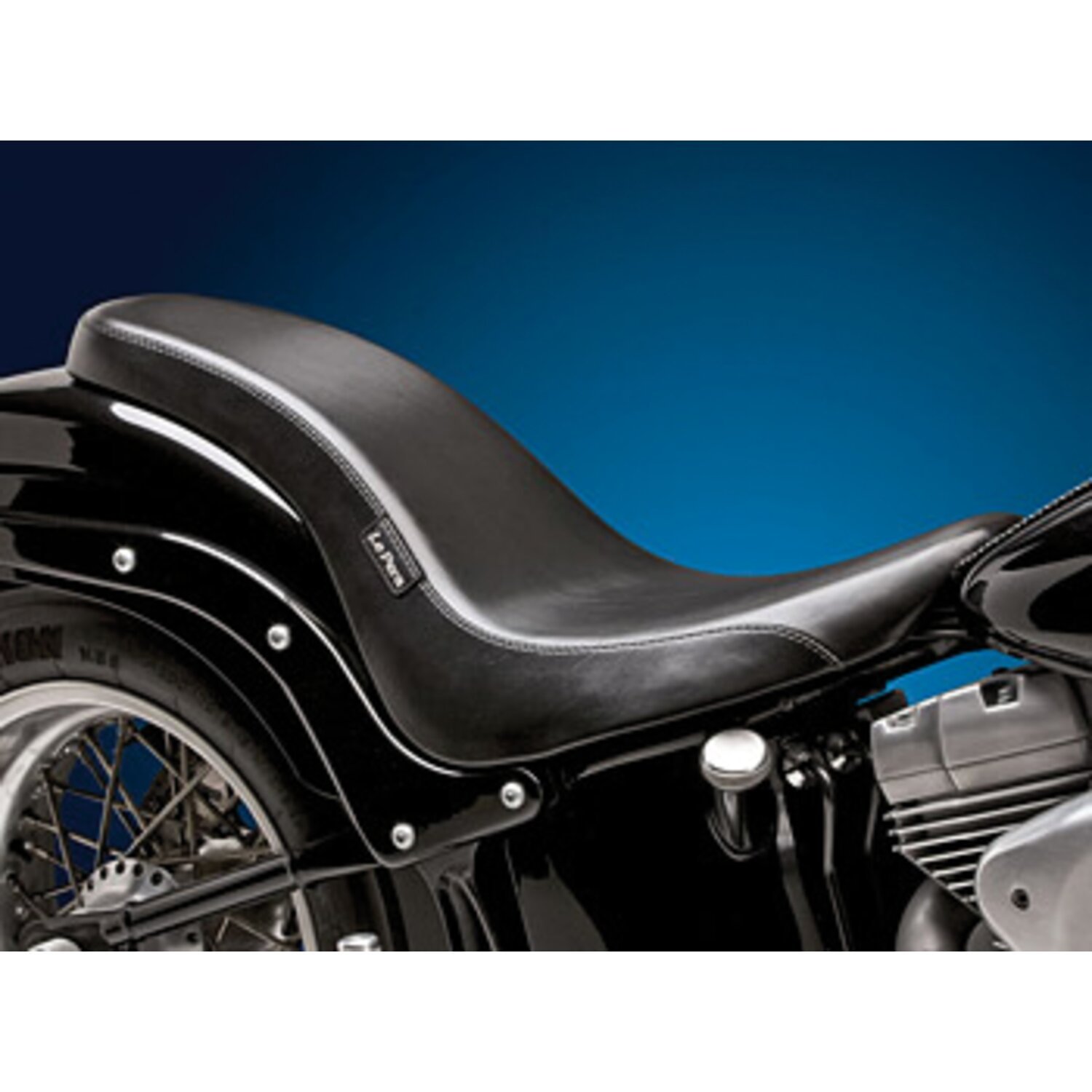 LePera, Cobra 2-up seat. Smooth, Black, Plain
