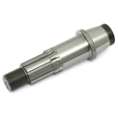 Fits with OEM flywheels. Sprocket shaft does not have a keyway. Taper is 8-1/2°. Biggest part of taper is approx. 1.400". Shaft is 4.262" long from bearing shoulder to end of smalll thread. Use 24017-80 JIMS nut (MCS 978257) on flywheel side and use 24003-55 nut (MCS 518000) on sprocket side.
Note: Use MCS 502616 JIMS shaft for all 70-99 aftermarket flywheels that have a keyway and 6° taper.
JIMS shafts are precision machined in Camarillo, California from a special order steel. Each and every part is thoroughly inspected and after heat treating all threads go through a special process to make them withstand greater torque stress. All shafts are ground to a 16 micron finish or better, unless specified otherwise. All ground diameters are concentric to well within .0003", making truing and rebuilding quicker and with less effort.