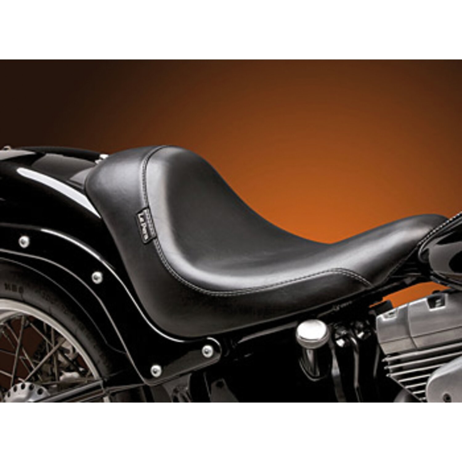 12 inch — LePera, Silhouette Deluxe solo seat. Smooth, Black