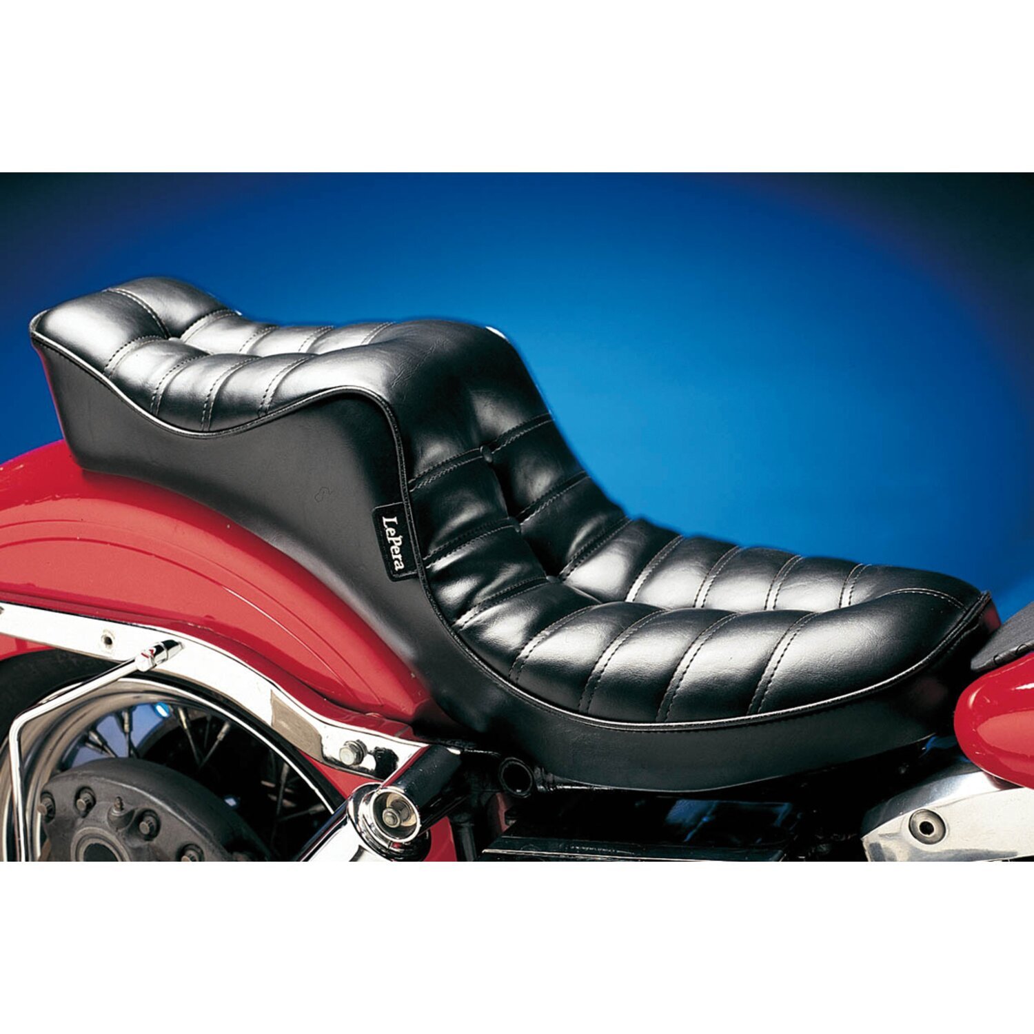 LePera, Regal 2-up seat. One-piece seat, Black, Pleated