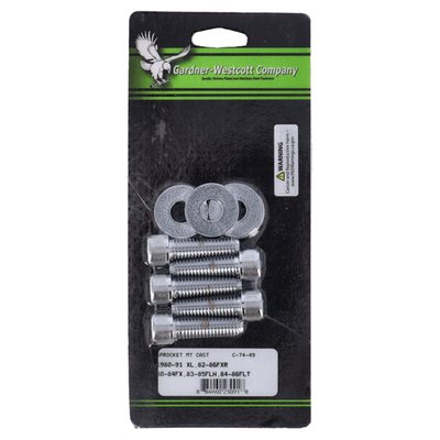 Used to mount rear belt pulleys to the wheel hub. Chrome plated allen head bolts. 
Complete with washers and nuts where applicable.