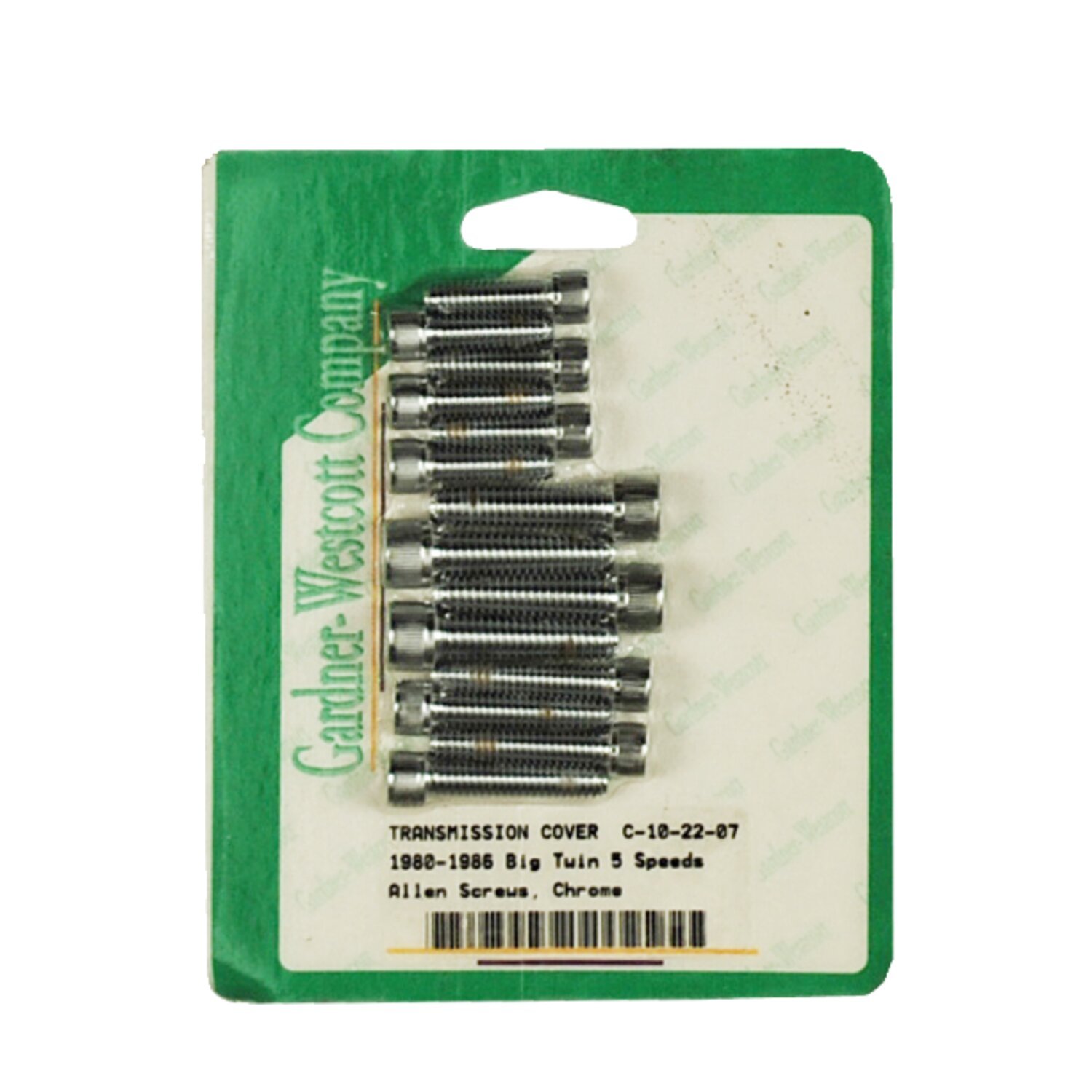 GW, transmission side cover screw kit. Chrome Allen head
