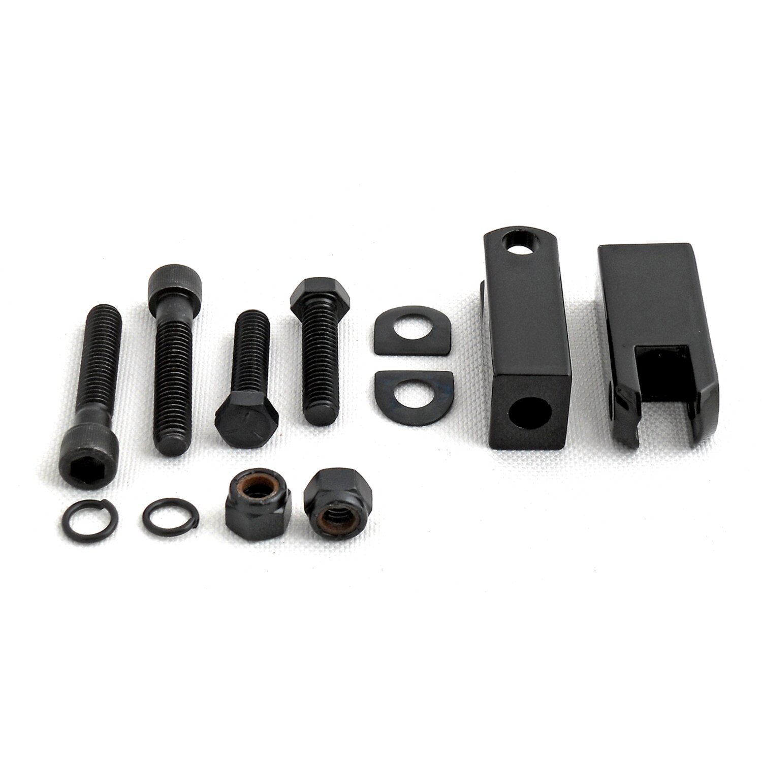 OEM style XL passenger peg brackets, Black