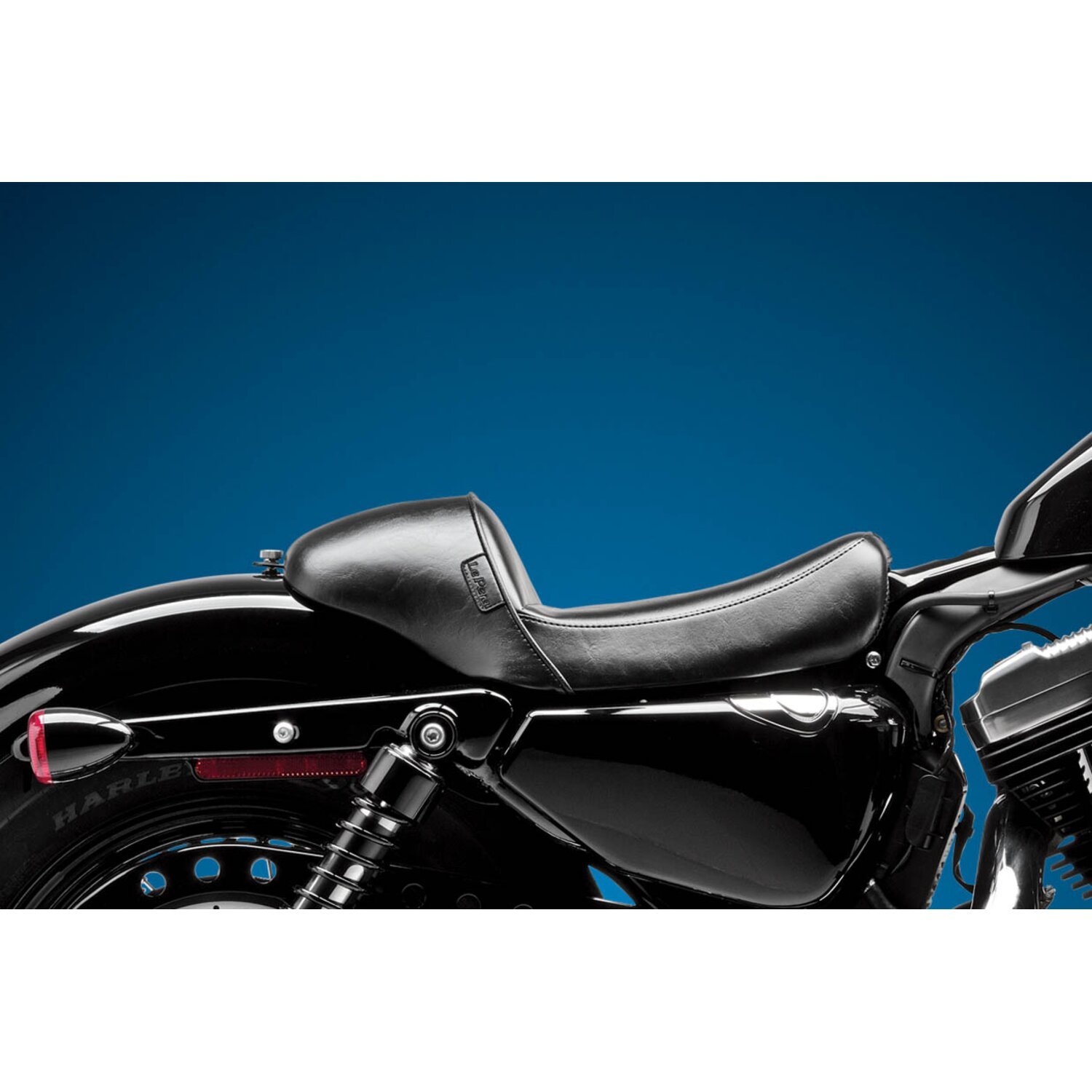 10.5 inch — LePera, Stubs Cafe solo seat. Black, smooth, Plain