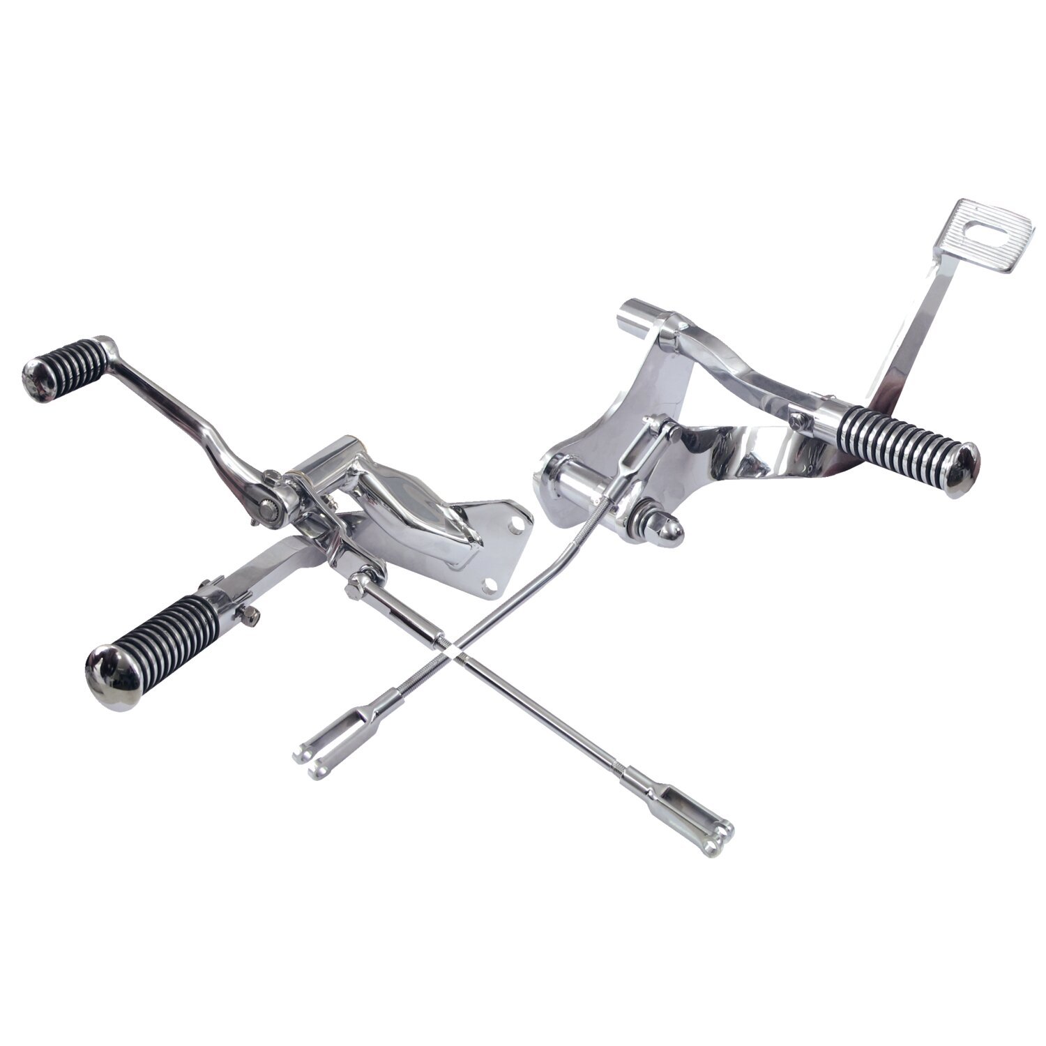 Evo XL forward control kit. O-ring pegs, Chrome