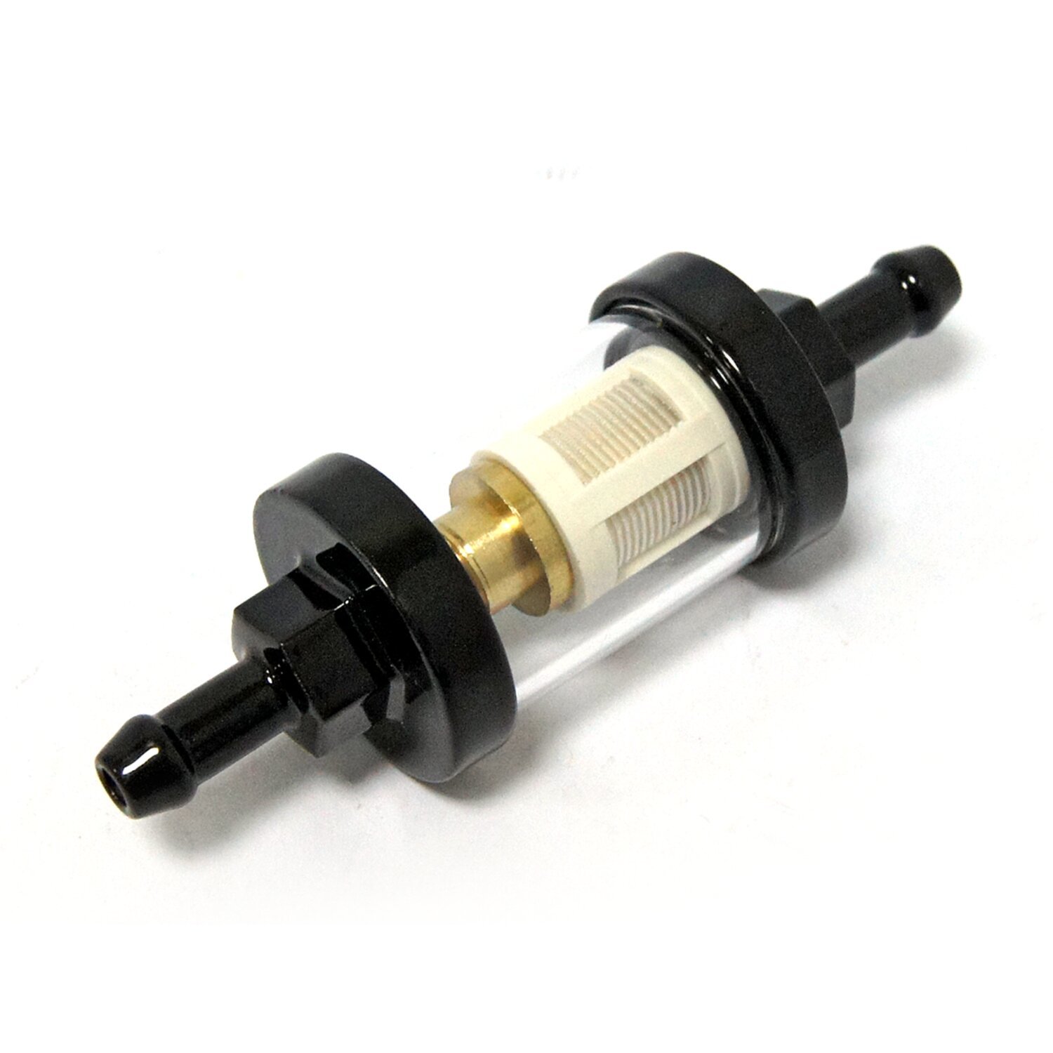 Clear-view fuel filter, 1/4" ID, Black