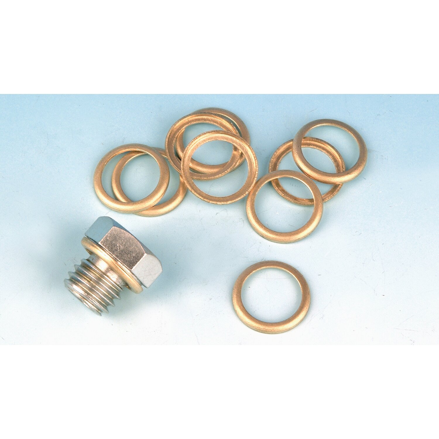 James, seal washer transm. drain plug / oil screen plug, Brass