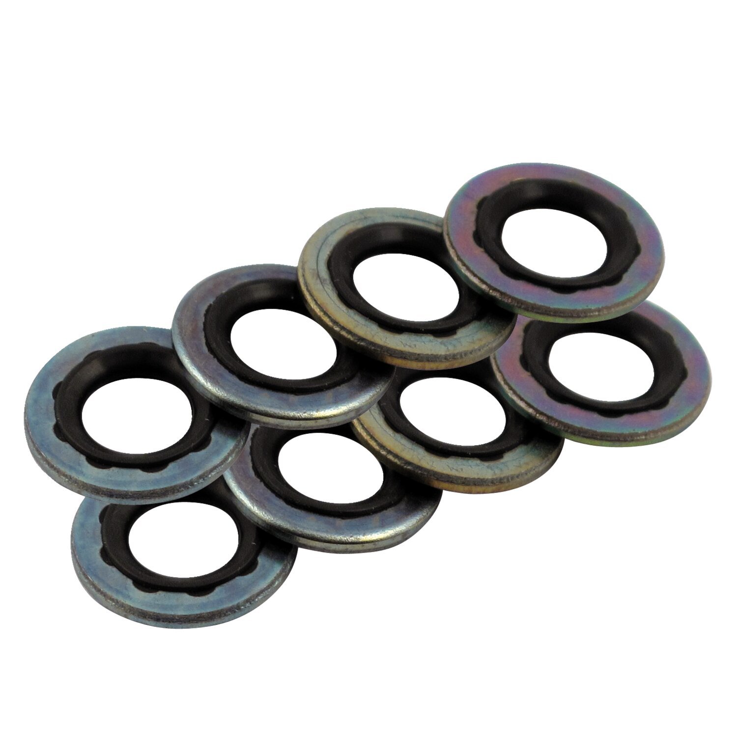 James, rocker box washers. Steel with bonded rubber