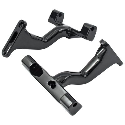 Raises floorboard position approx. 2-1/2" (6.4cm) higher. Fits Touring models with most stock and stock style passenger floorboards as stock style replacement that is higher than stock. 
OEM replacement reference 50789-99