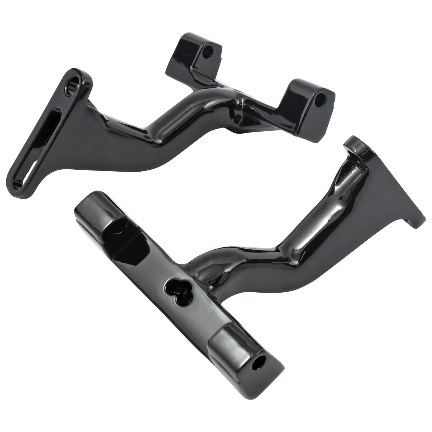 Mount bracket, passenger floorboard. Raised, Black