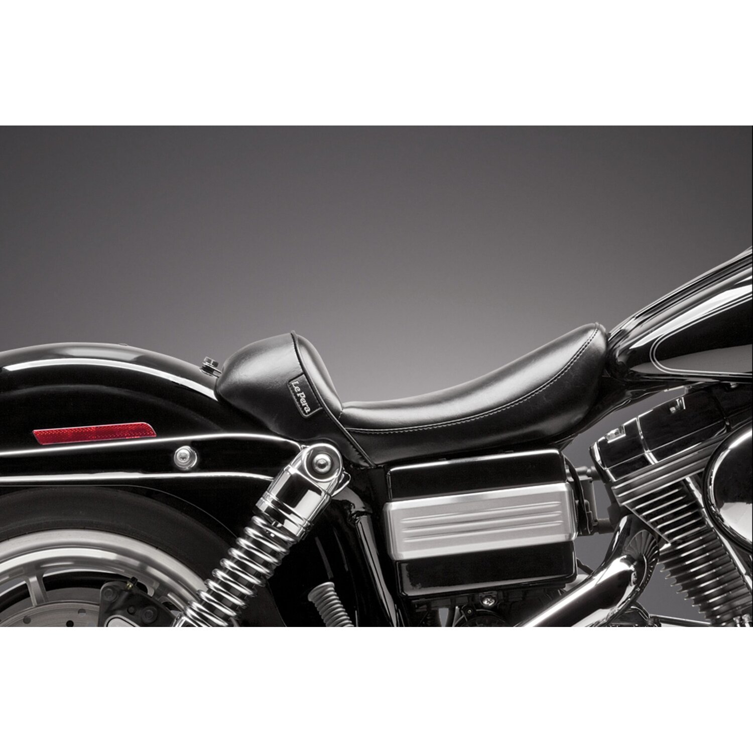 11.5 inch — LePera, Stubs Cafe solo seat. Black, smooth, Plain