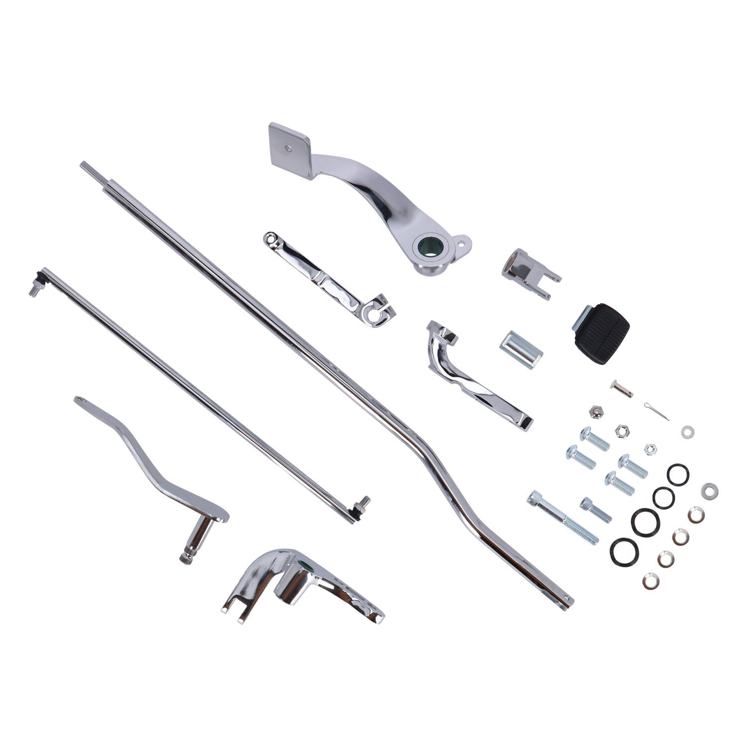 Dyna forward control assembly. Chrome, Unpainted