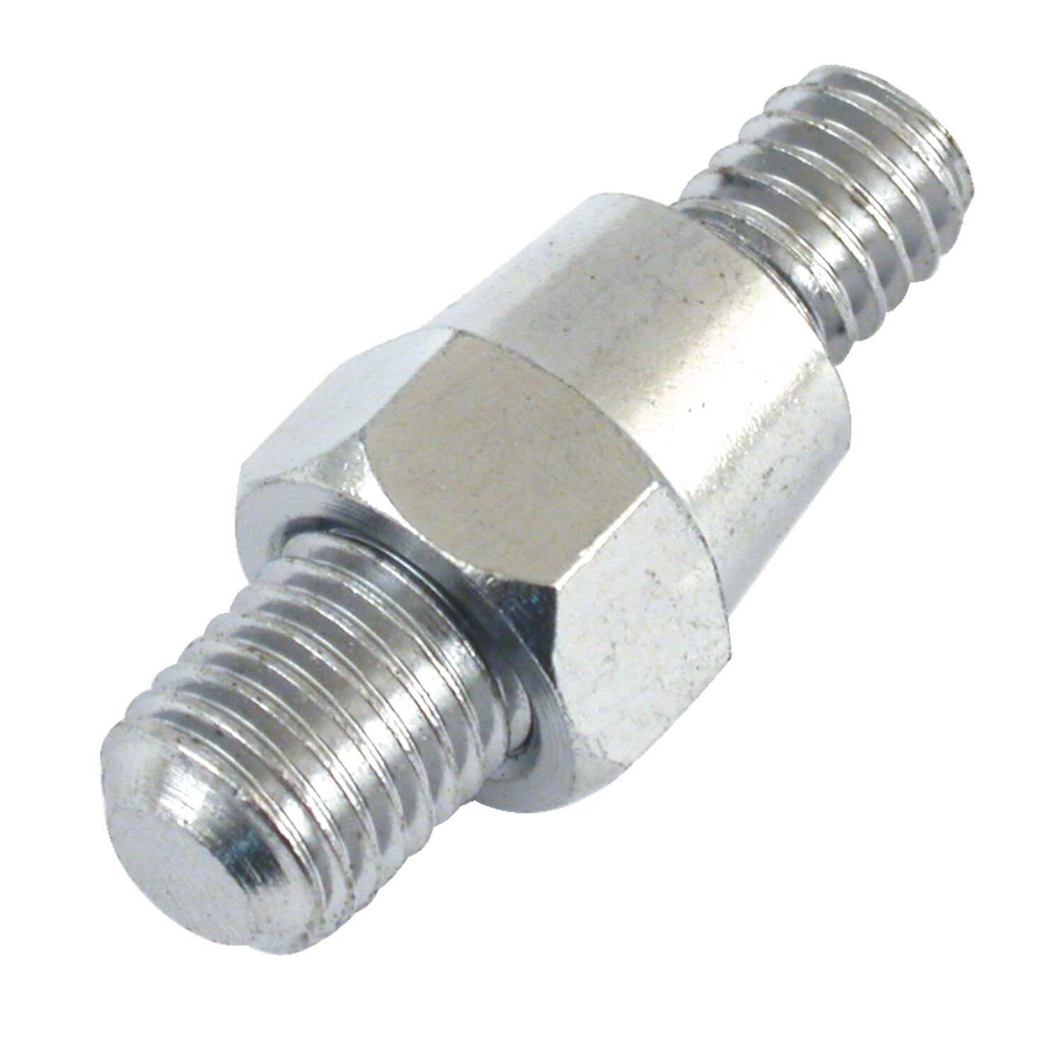 Mirror adapter 10mm, left-hand thread, Chrome