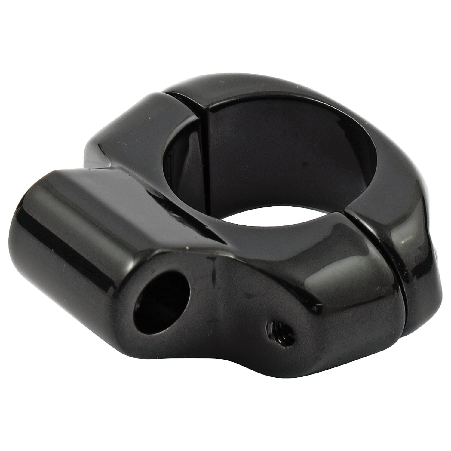 Universal 1" mirror clamp, 5/16" mount hole, Black