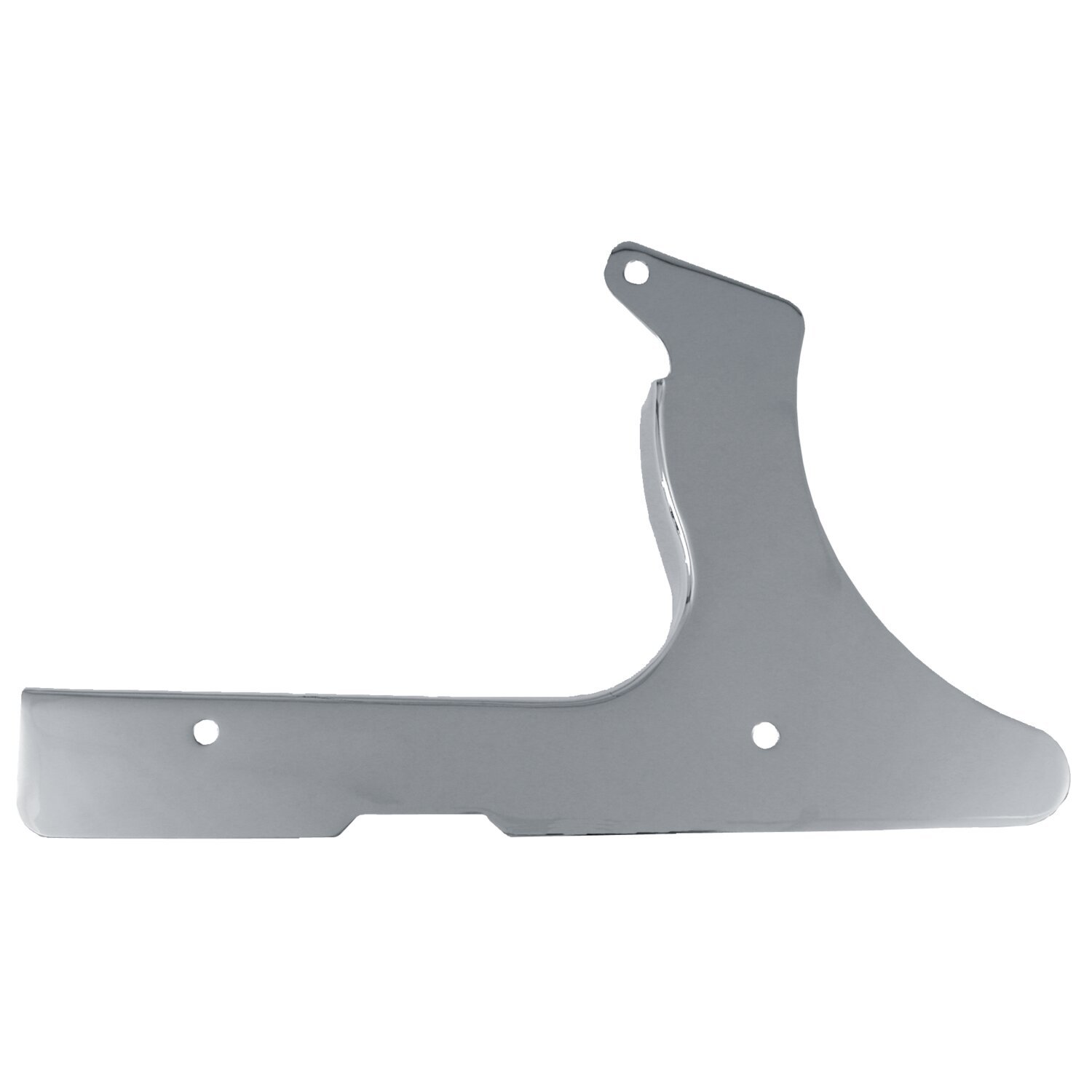 Lower rear belt guard. Plain, Chrome