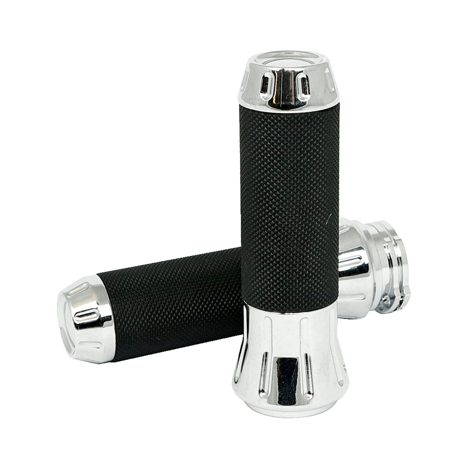 Cobra, billet aluminum grips, Chrome